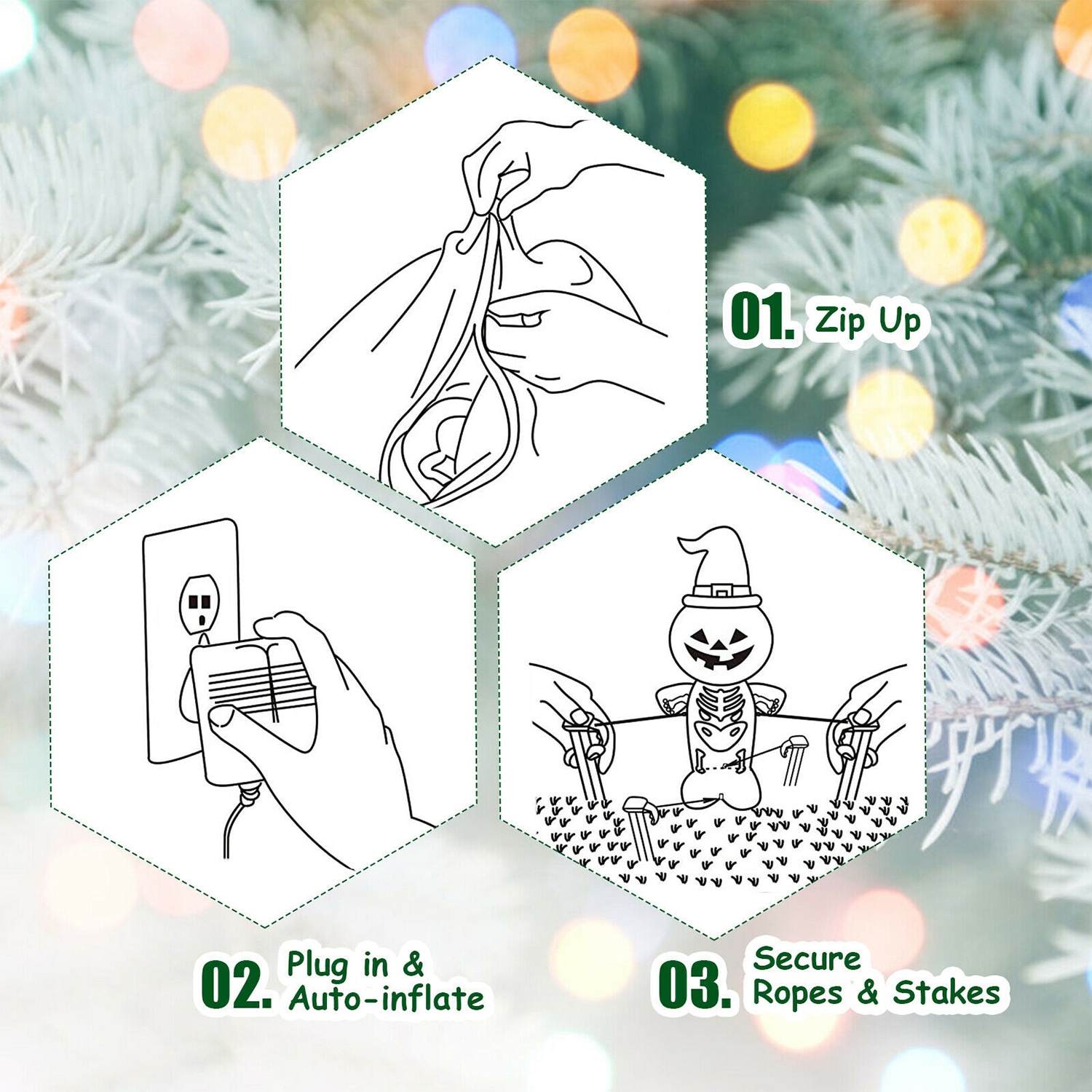 WELLFOR HYZ23946US Christmas-Inflatables - View #10