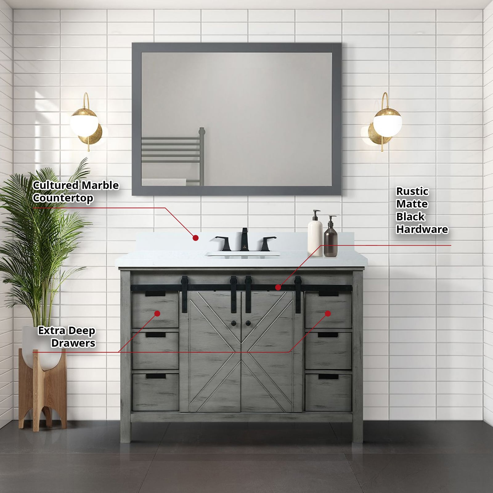 Lexora LVM48SH311 Bath-Vanity-Combo - View #5
