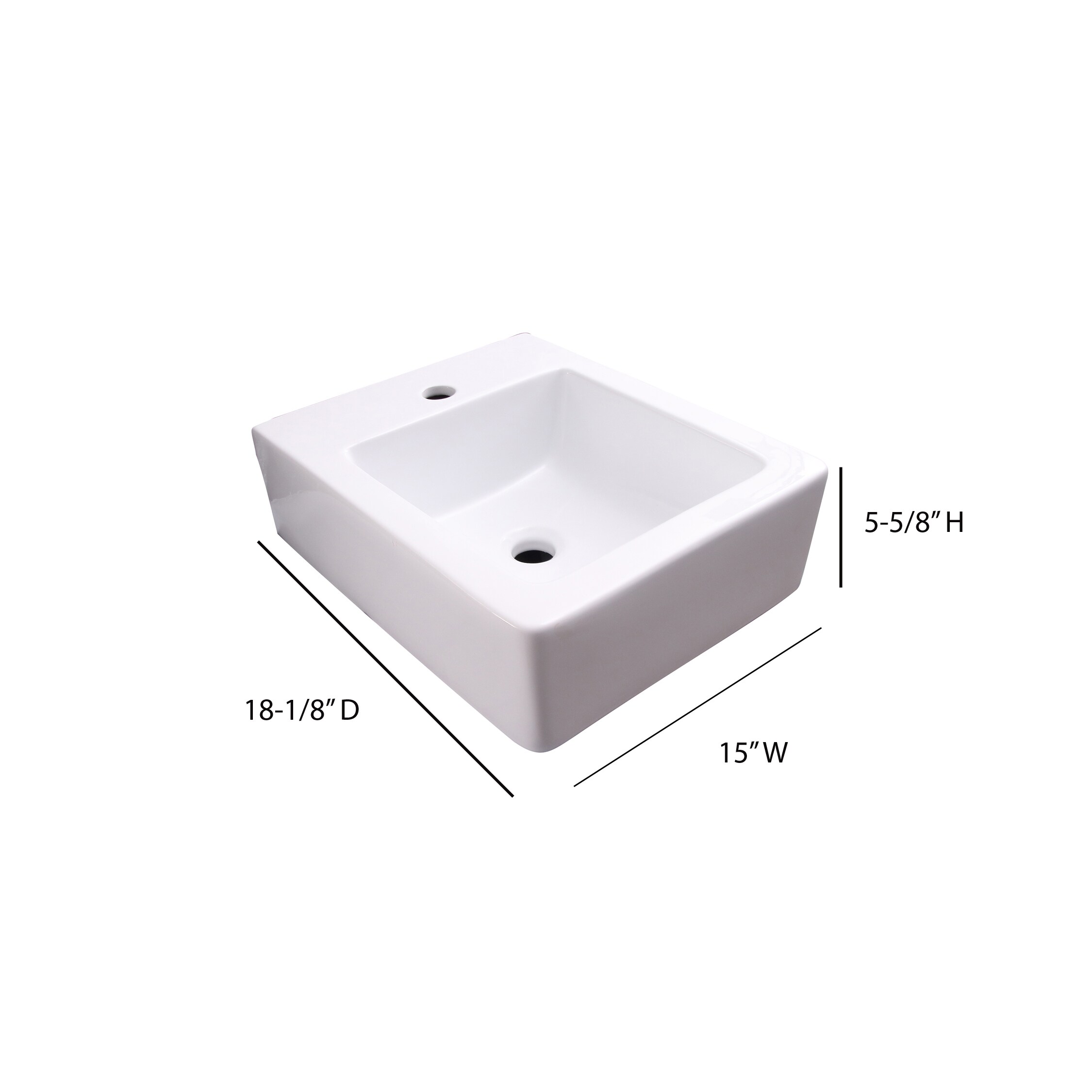 Barclay Grabil wall-hung basin Vitreous China Wall-mount Rectangular ...