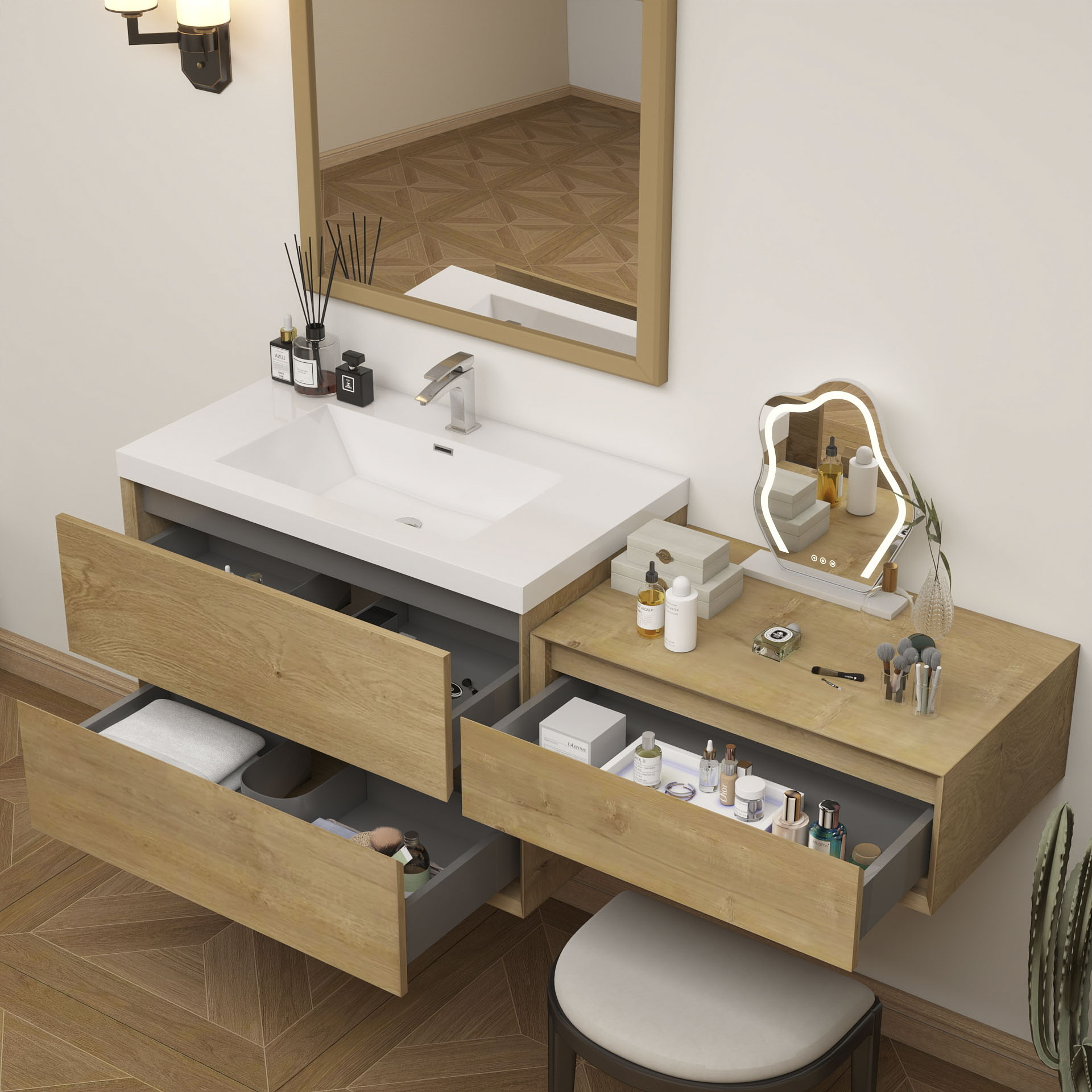 BV Better Vanity SLIM17-36+30-OAK Bath-Vanity-Combo - View #6