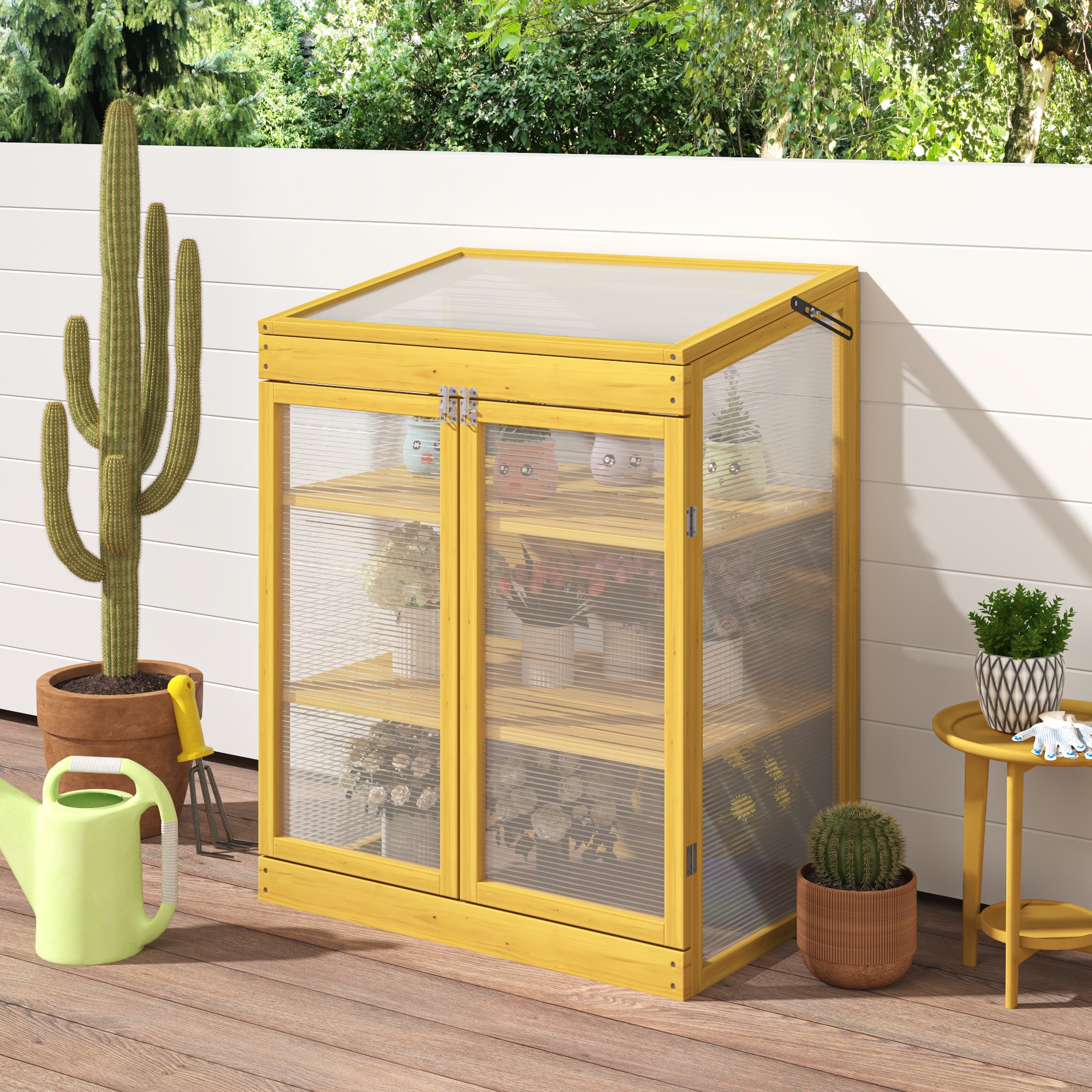 Mondawe MD-MK36449 2.46-ft L x 1.67-ft W x 3.15-ft H Natural Greenhouse