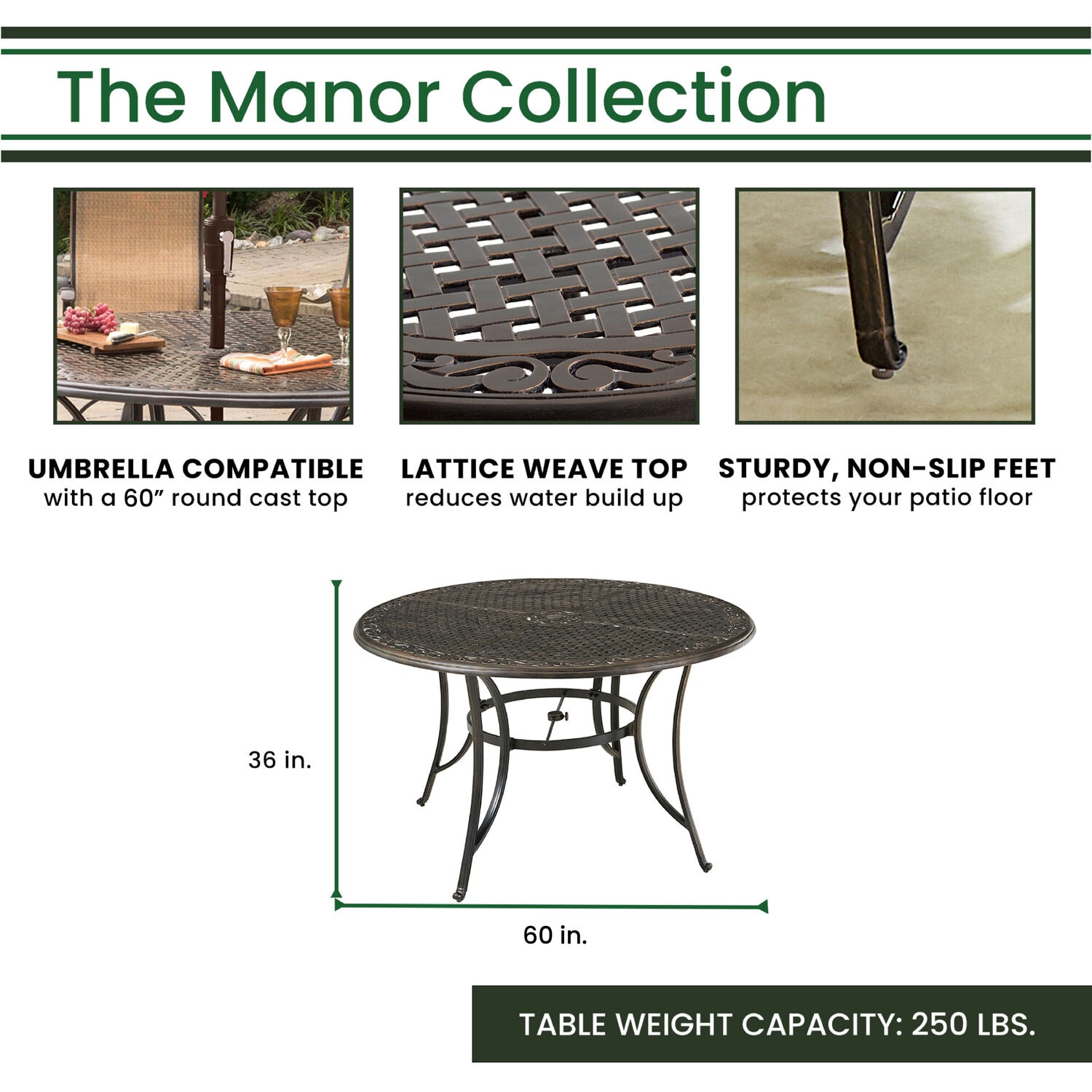 Hanover MANDN7PC-BR Patio-Dining-Sets - View #4