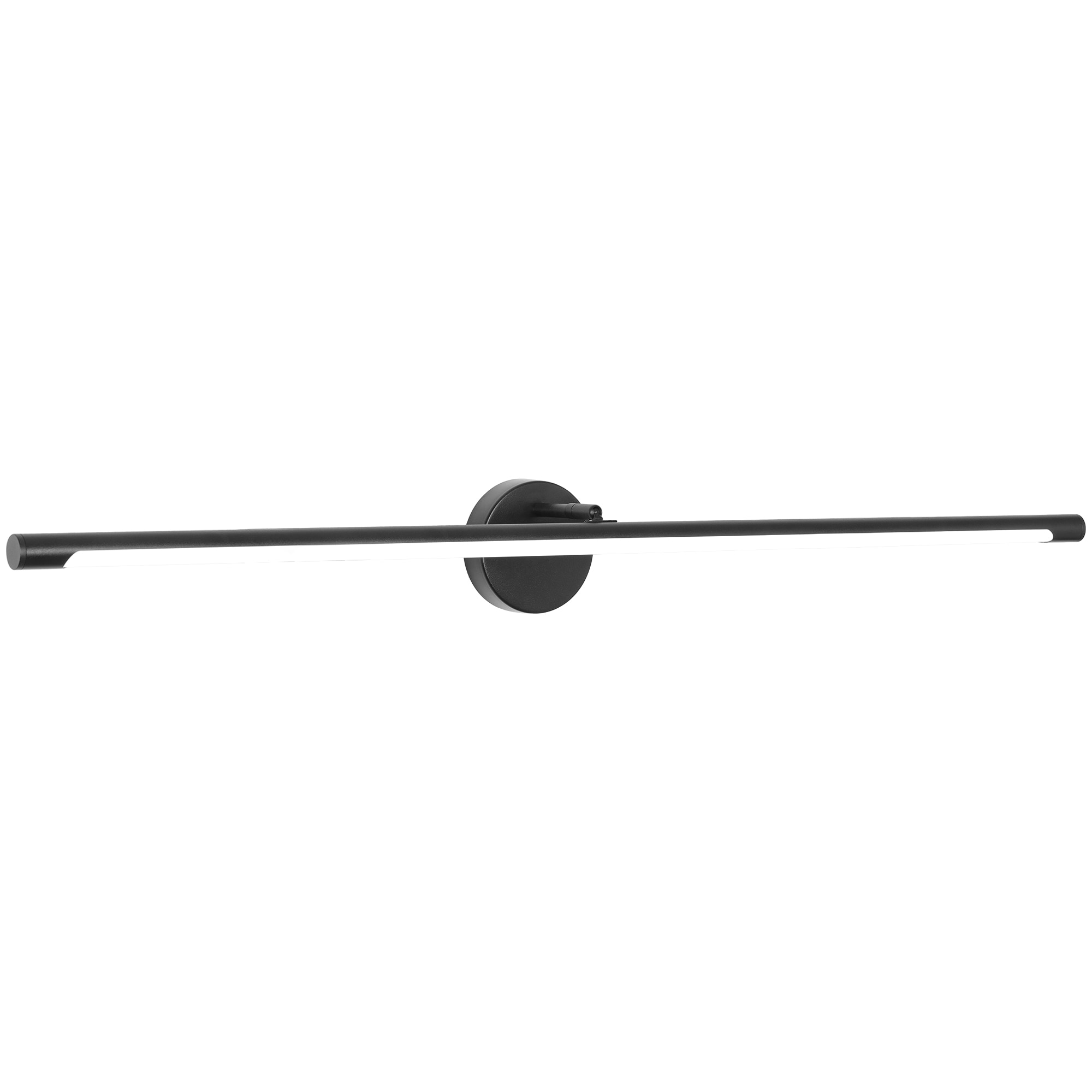 LamQee 06FTL0323CBK Vanity Lights for Mirror 39.4-in 1 -Light Matte Black Integrated LED Modern/contemporary Vanity light bar