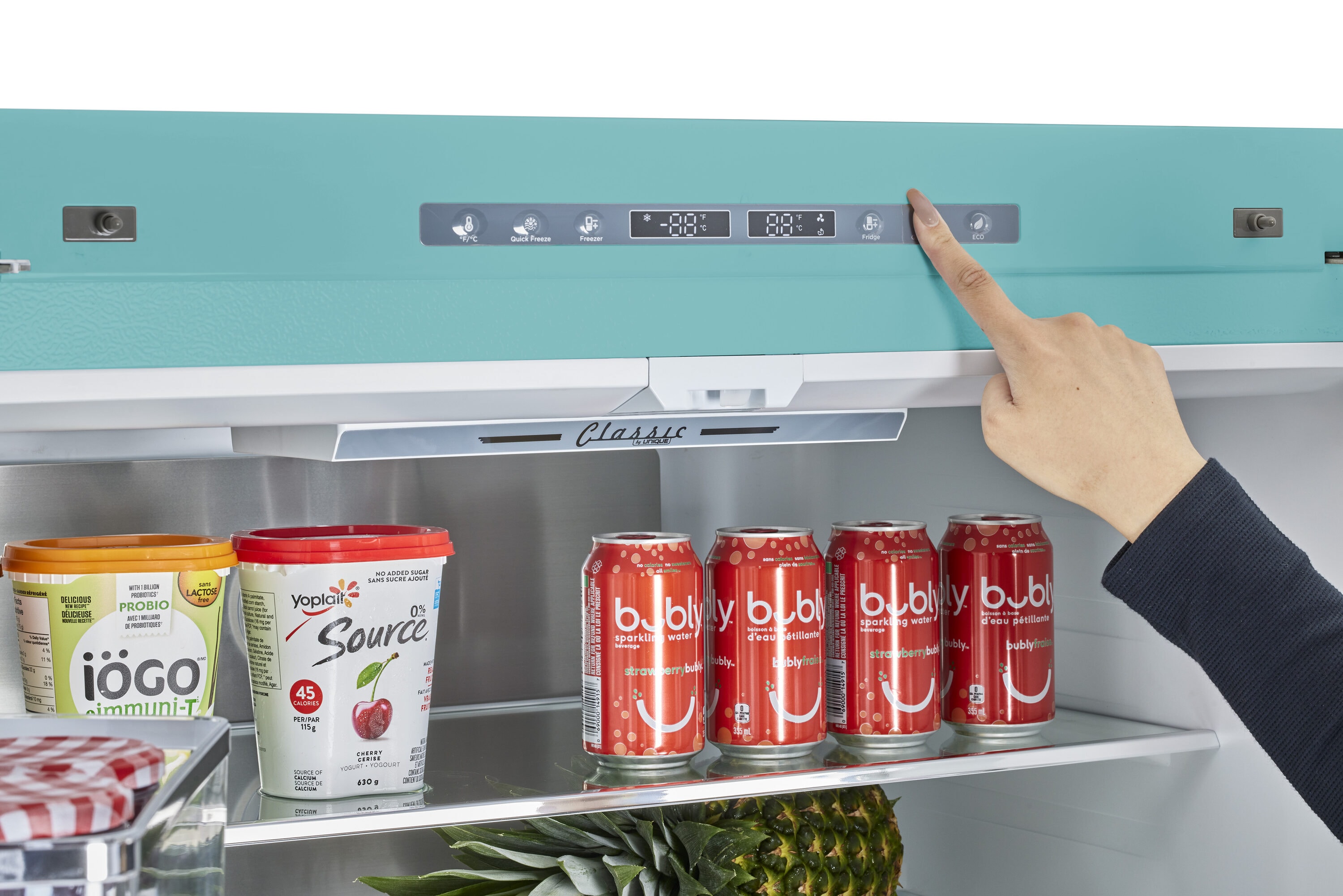 Ocean Mist Turquoise French Door Refrigerator with Ice Maker