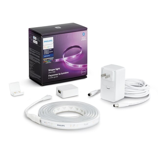 Without Abuse Windswept Philips Hue Base Kit 80-in Smart Plug-in LED Under Cabinet Strip Light in  the Under Cabinet Lights department at Lowes.com