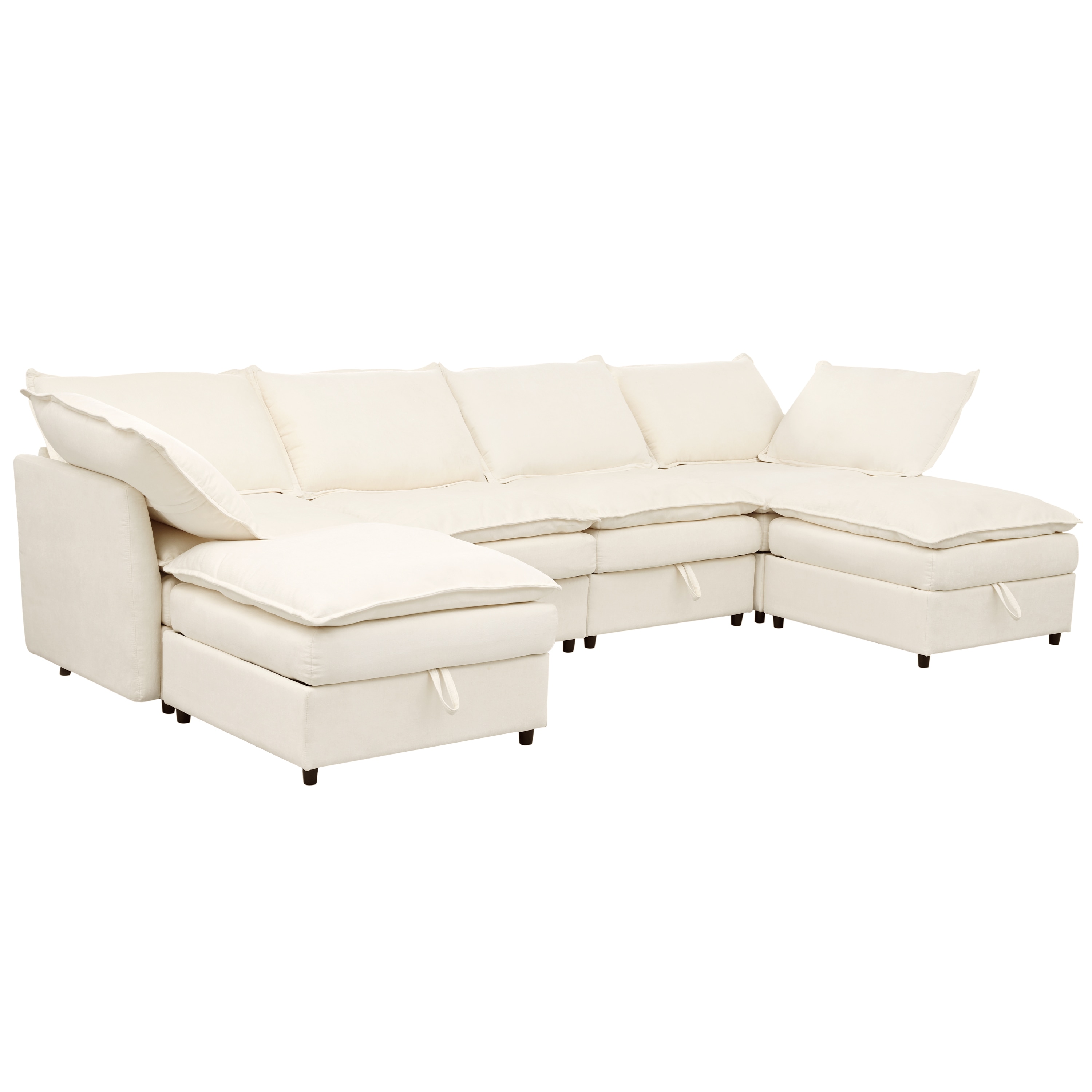Best Selling Home Decor 320533 126-in W Modern Beige Reclining Sofa