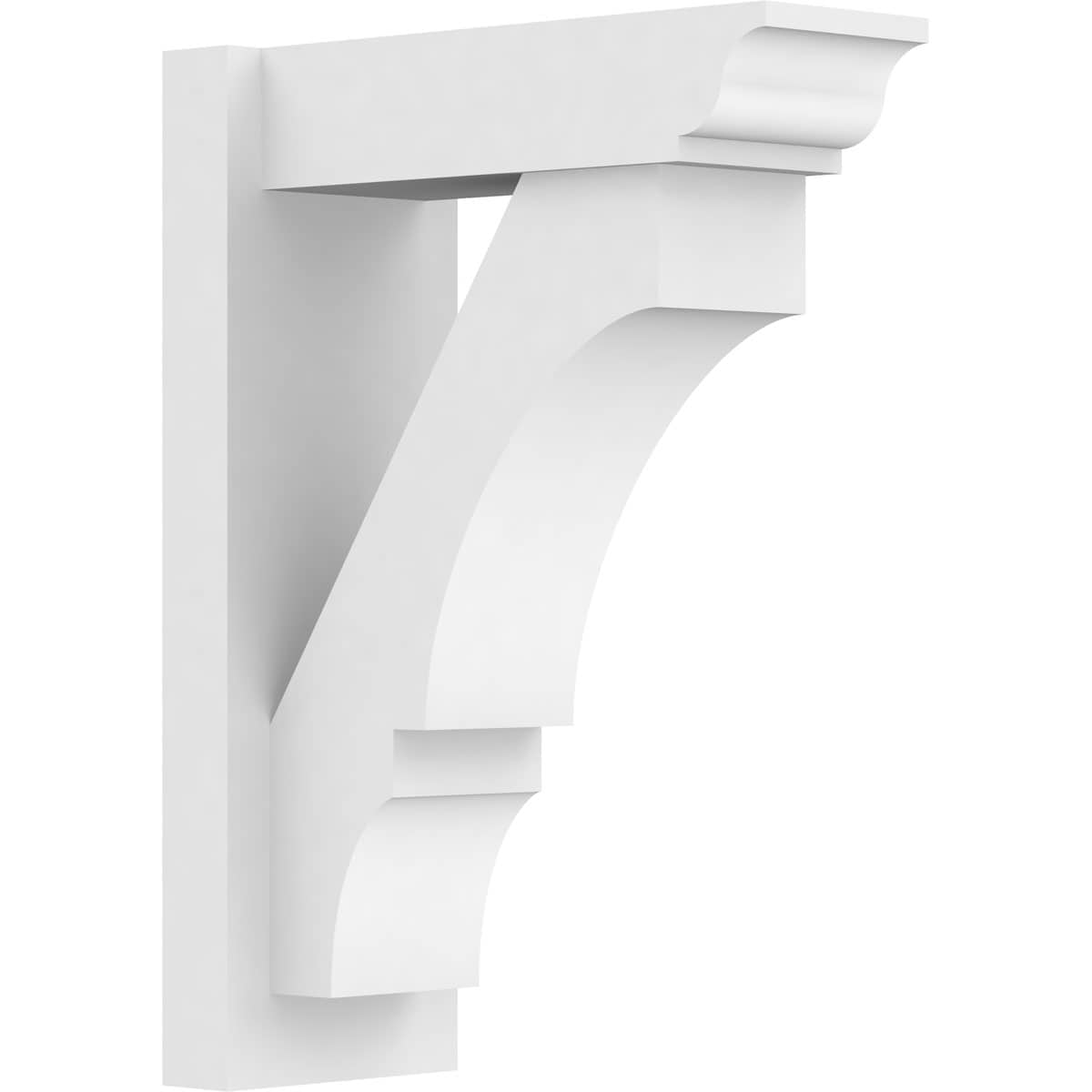 Ekena Millwork OUTP07X16X22BOA01 7-in W x 16-in D x 22-in H Balboa Architectural Grade PVC Outlooker with Traditional Ends