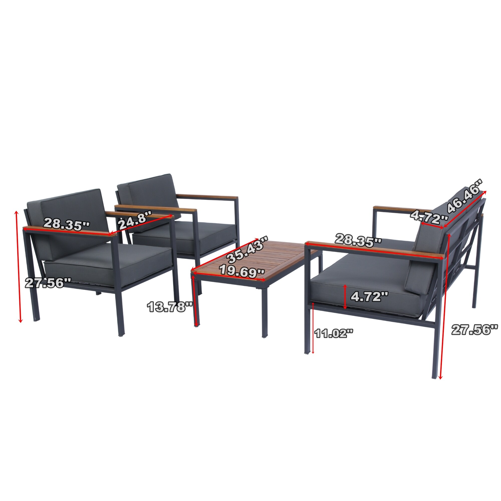 Mondawe OR-WF-805AAB-TM Patio-Conversation-Sets - View #7