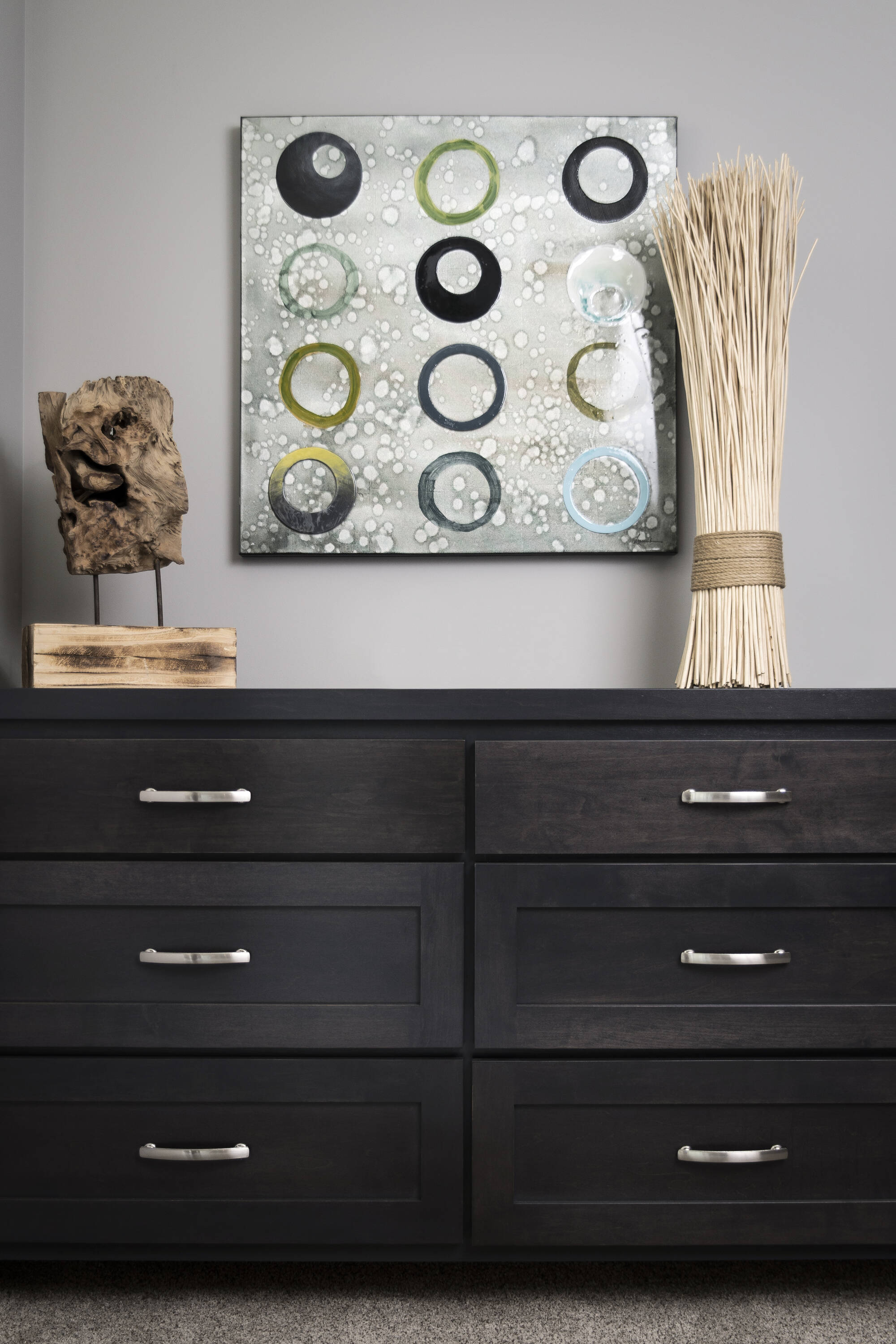 Satin Nickel 5-1/16" Modern Farmhouse Cabinet Pulls with Mounting Hardware
