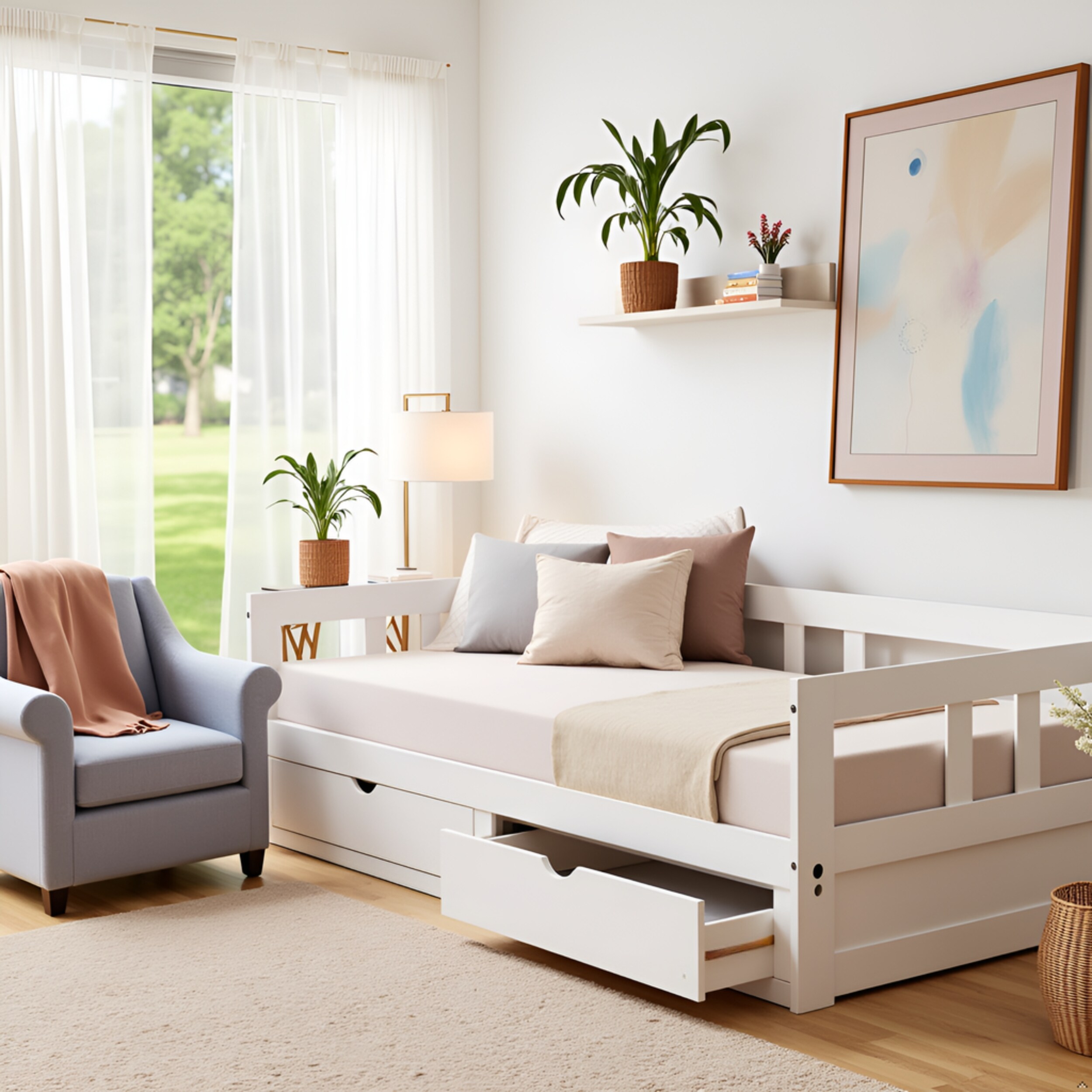 Alaterre Furniture AJME10WH beds - View #8