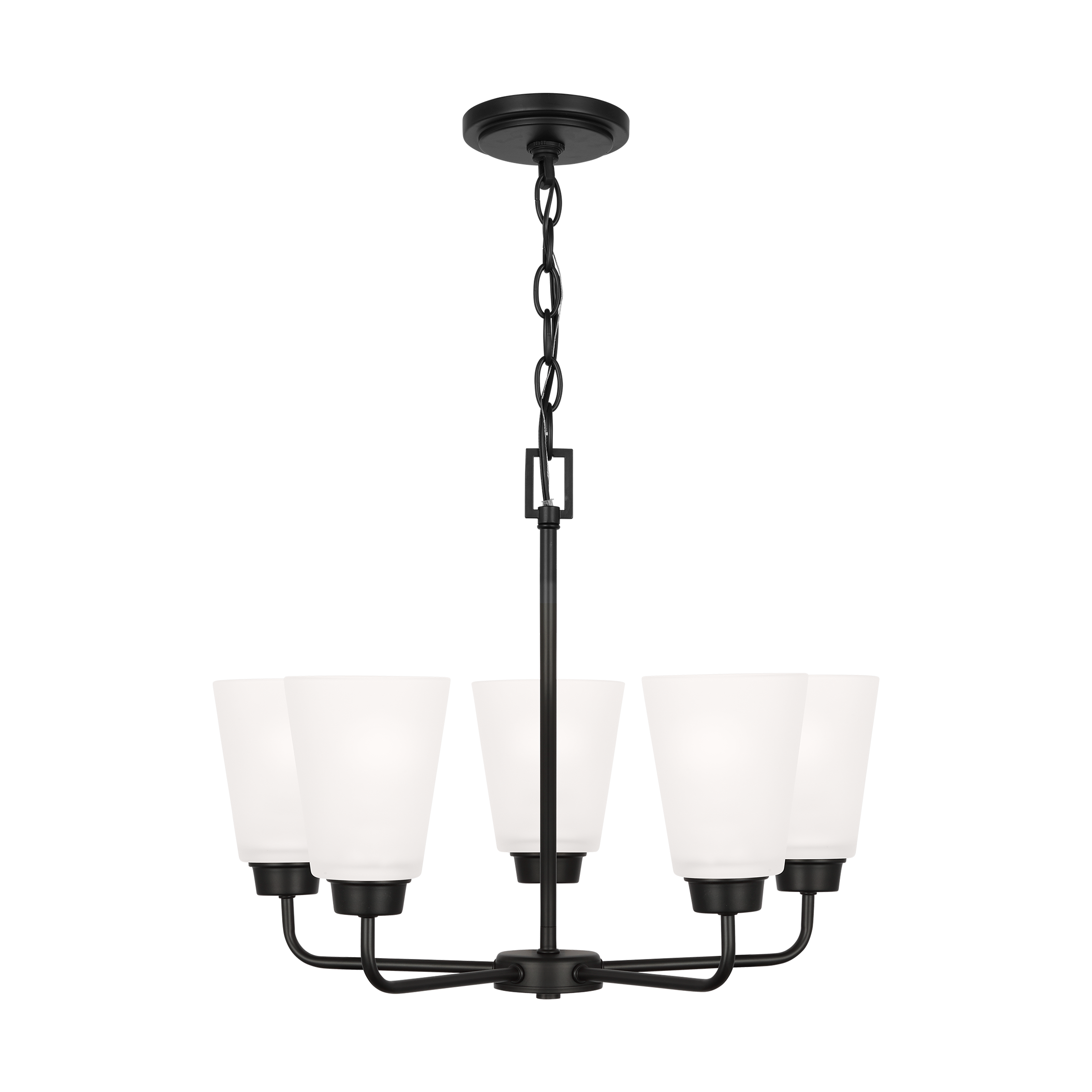 Generation Lighting 3115205EN3-112 Kerrville 5 -Light Black Transitional For Use in Dining Rooms, Foyers, Living Rooms Chandelier