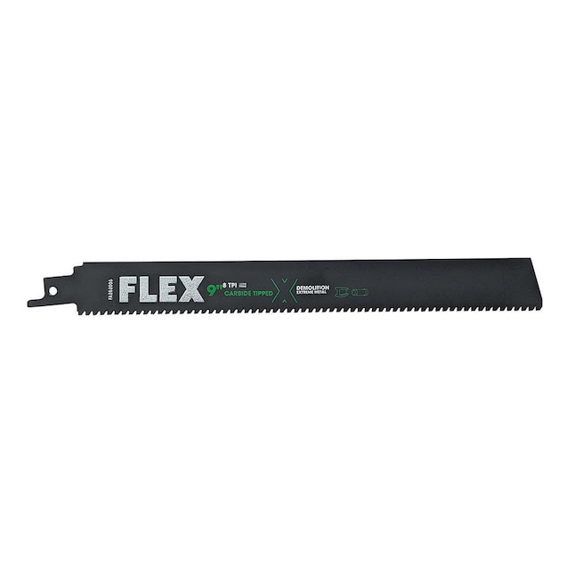 FLEX Carbide Tooth 9-in 8 Tpi-TPI Thick Metal Cutting Demolition Reciprocating  Saw Blade in the Reciprocating Saw Blades department at