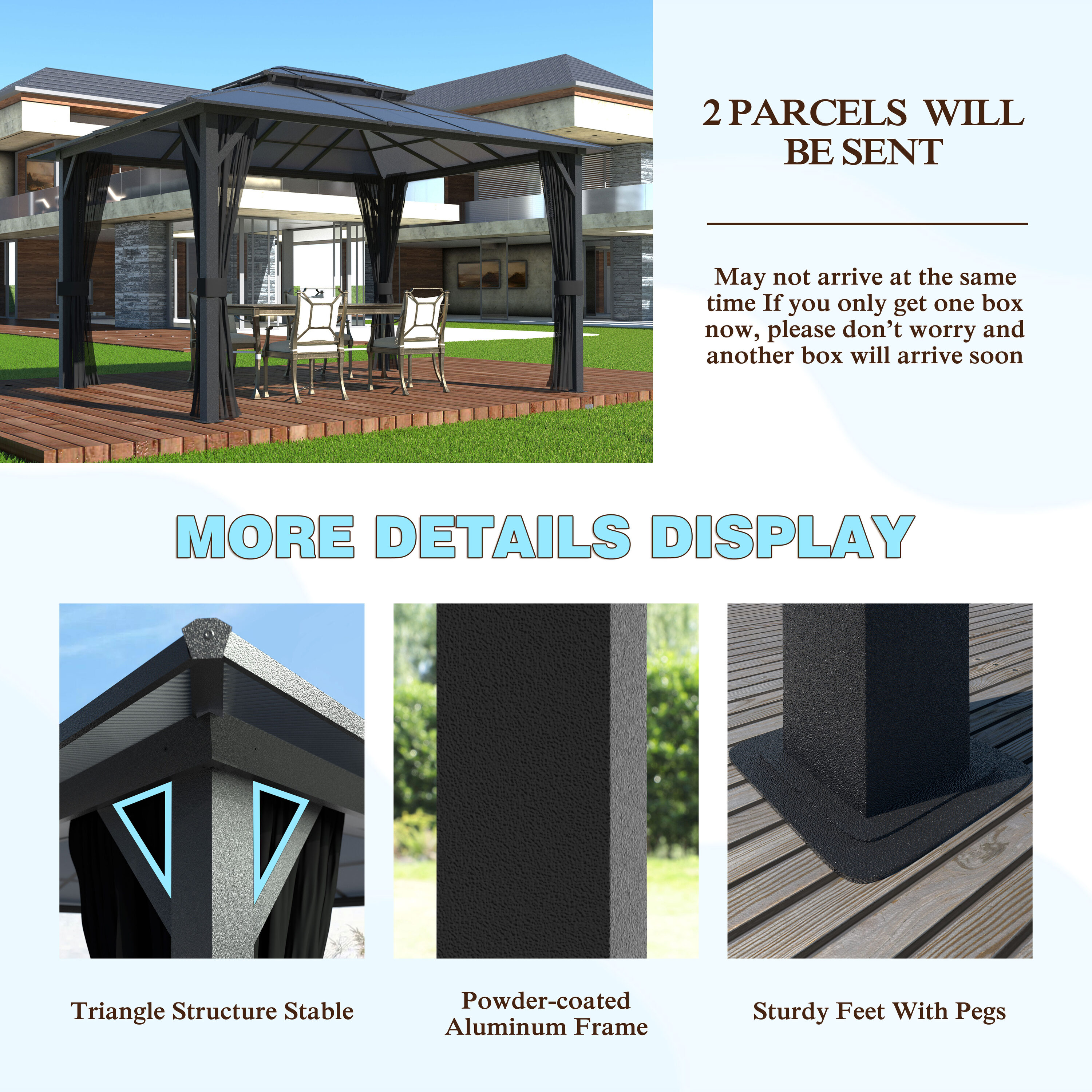 VEIKOUS PG0201-19 Wood-Resin-Gazebos - View #6