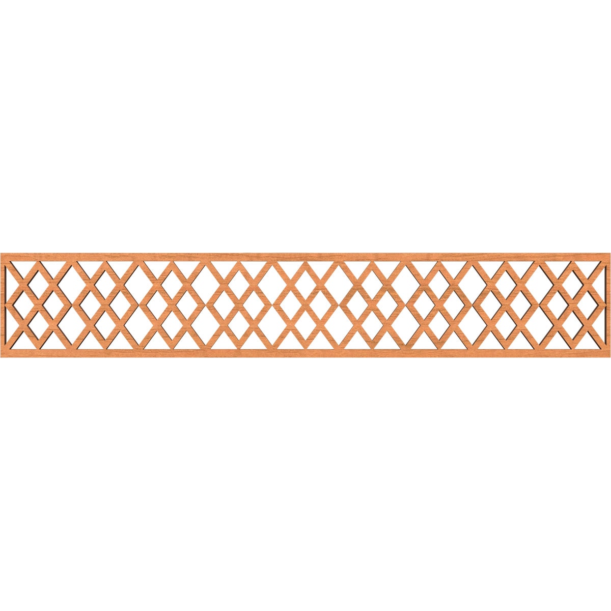 Ekena Millwork MLDB08X46HADCH Hadley Fretwork Flat Trim 8-in x 3.89-ft Cherry Brown Unfinished 2156369 Pierced Wall Panel Moulding