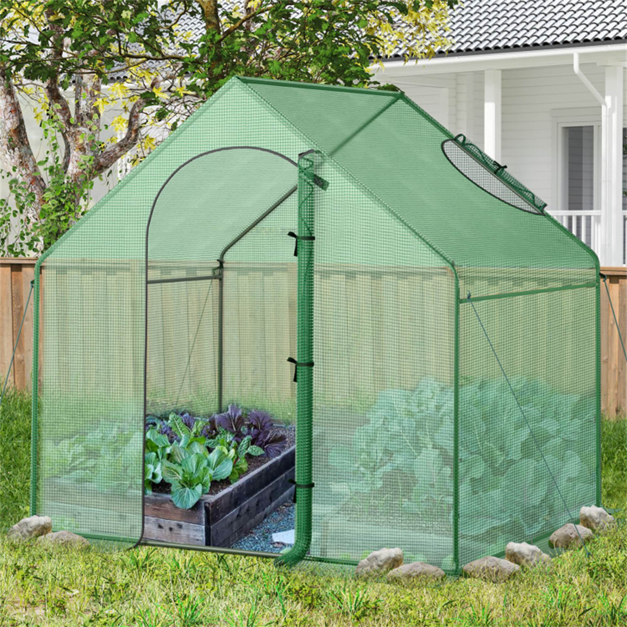 BABOOM BOM-GT4274-CO 6-ft L x 3.3-ft W x 5.5-ft H Green Greenhouse