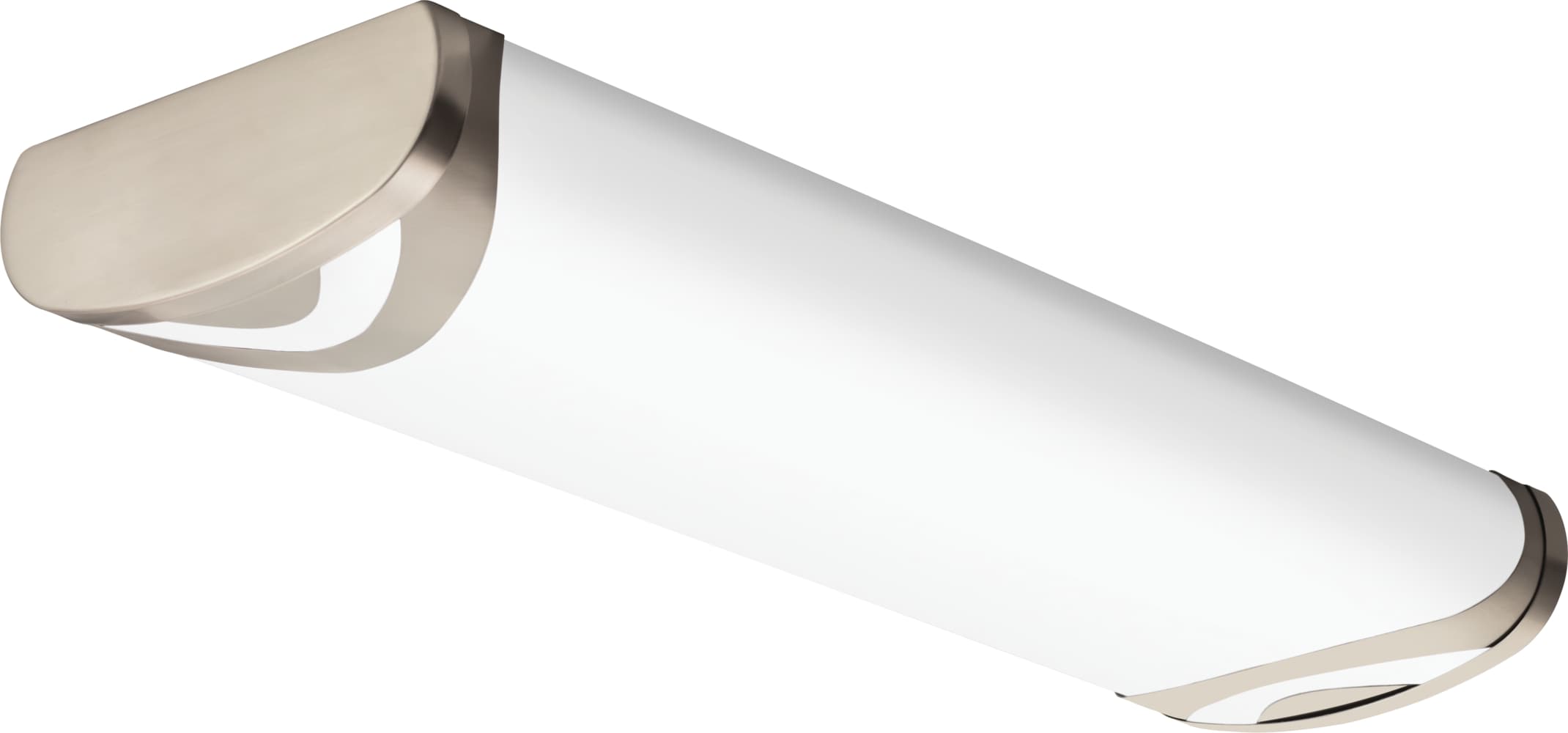 Sleek 48" Brushed Nickel Boomerang LED Flush Mount Light