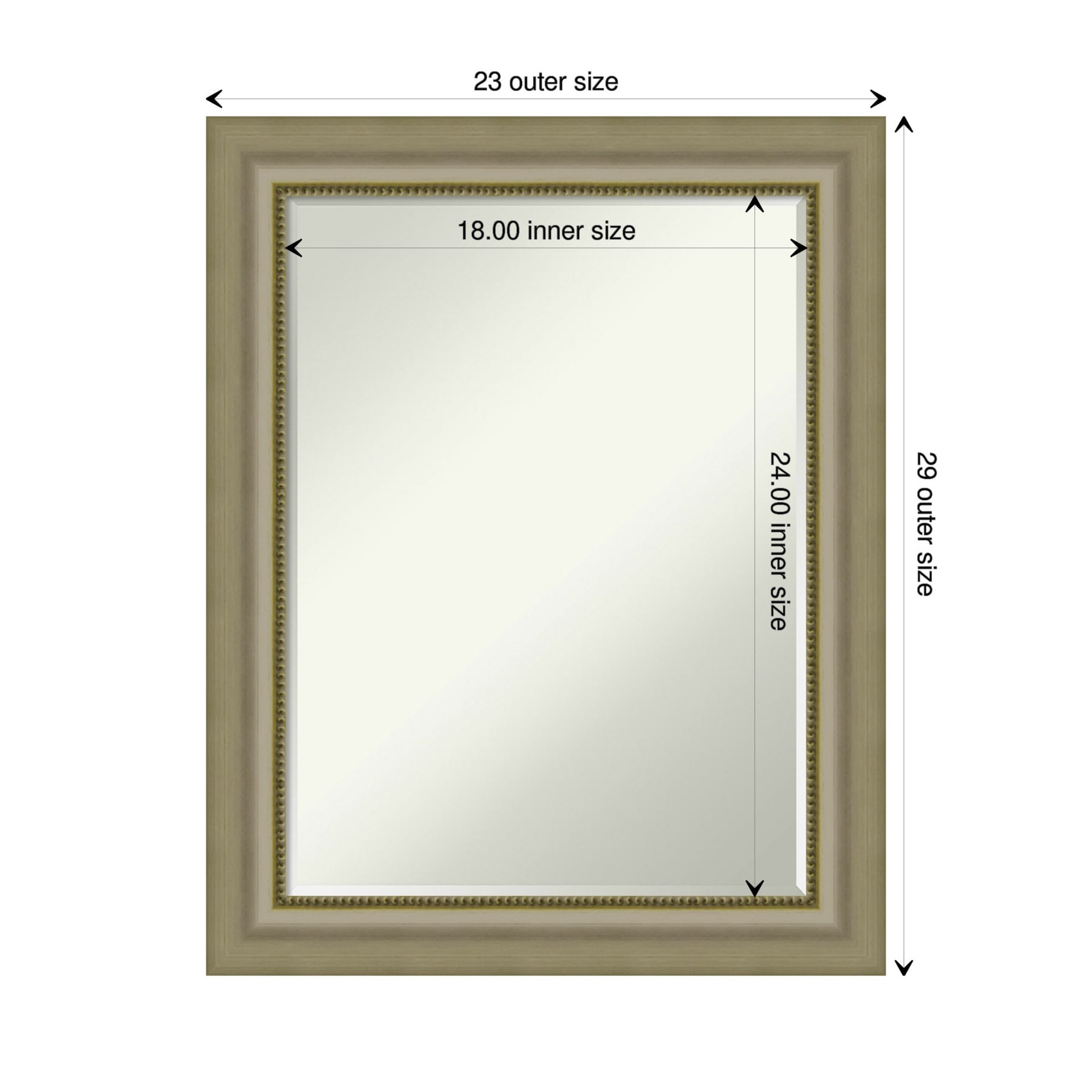 Amanti Art Vegas Silver Frame 22.75-in W x 28.75-in H Square Silver ...