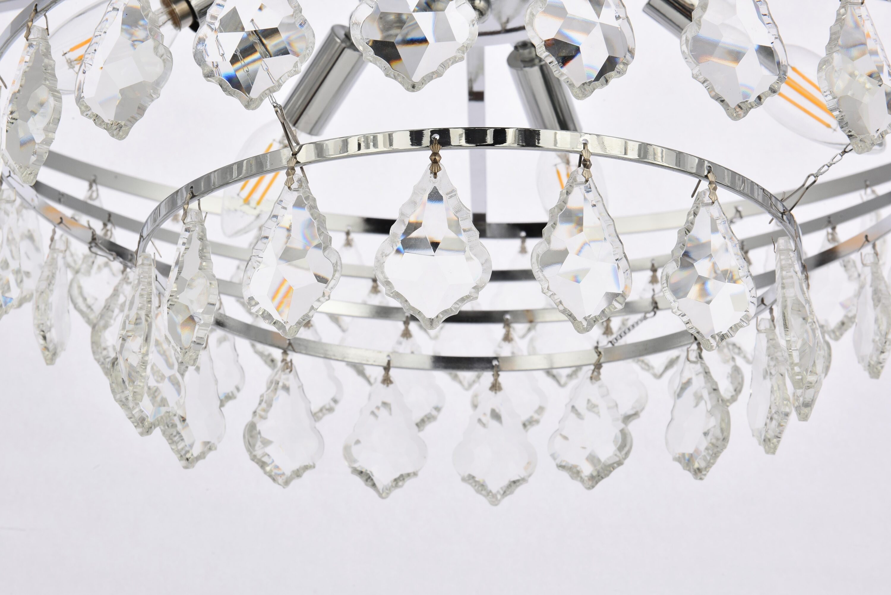 Ella 24'' Chrome Crystal Pendant Light