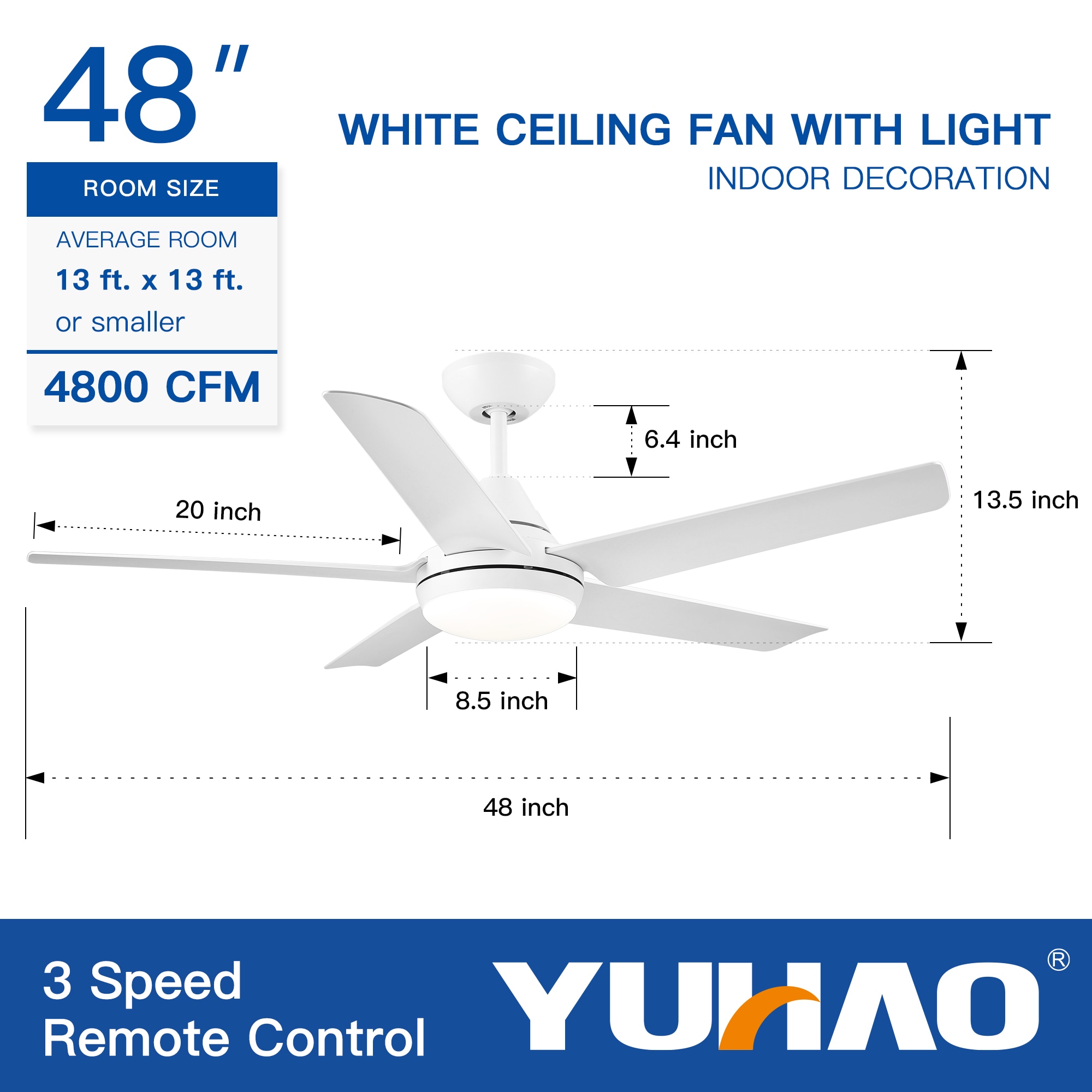 Kahomvis YUH-QPW1-5929 Ceiling-Fans - View #7