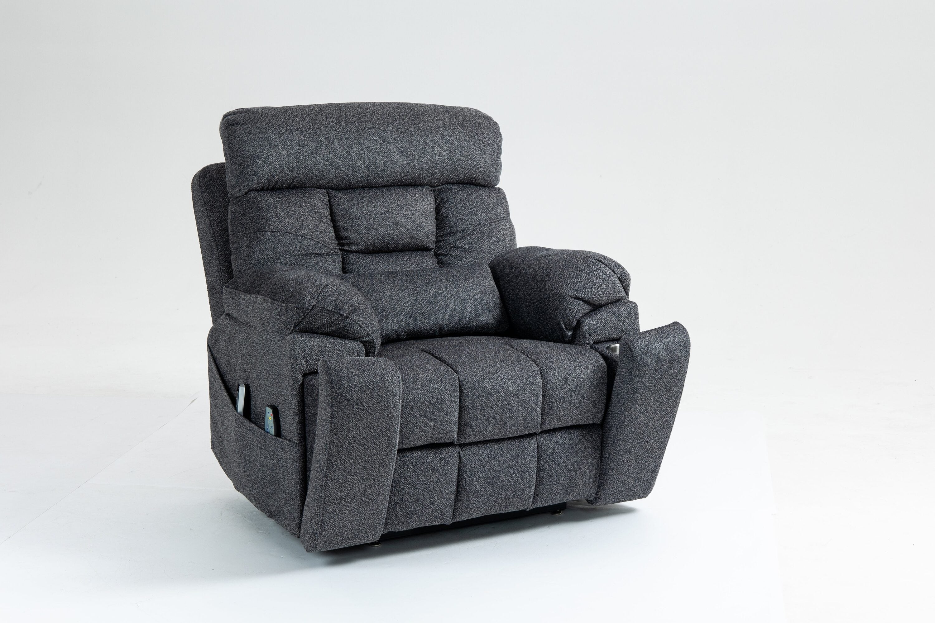 Boyel Living BL-BC00047 Old Age Electric Lift Chair Flat High Density Foam Electric Sofa With Heating And Massage Functions Can Tilt To 180 Degrees 2 Pocket Cup Holders 2 Remote Controls 4 OKIN Motors