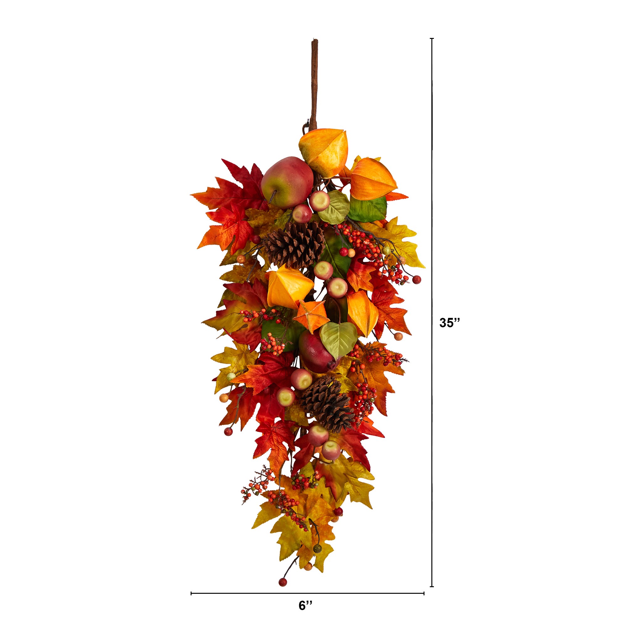 Nearly Natural 2.9-ft Leaves Artificial Swag in the Fall Wreaths