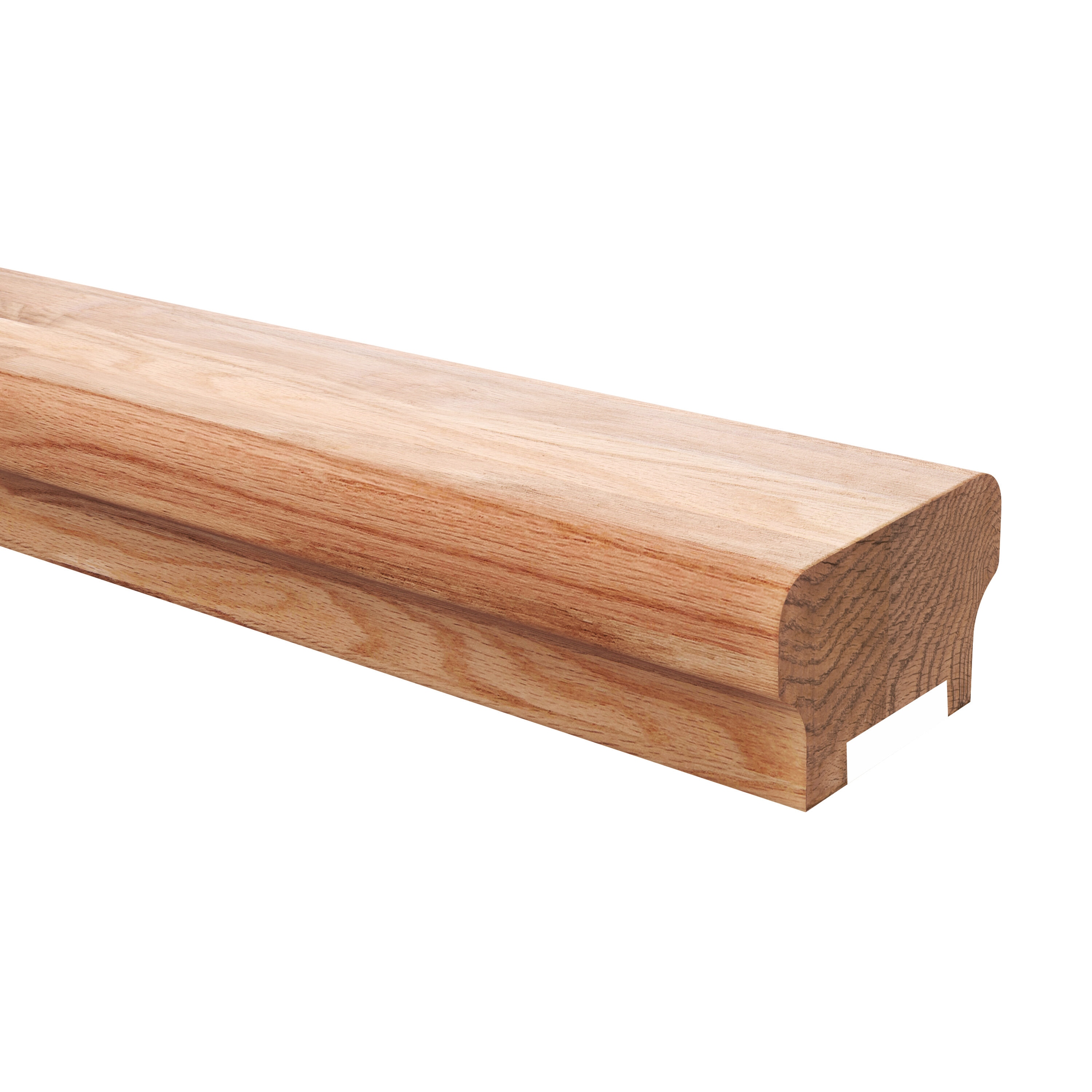 Crown Heritage 4116840P08 Craftsman 2.625-Inches x 96-Inches Unfinished Unfinished Wood Red oak Handrail