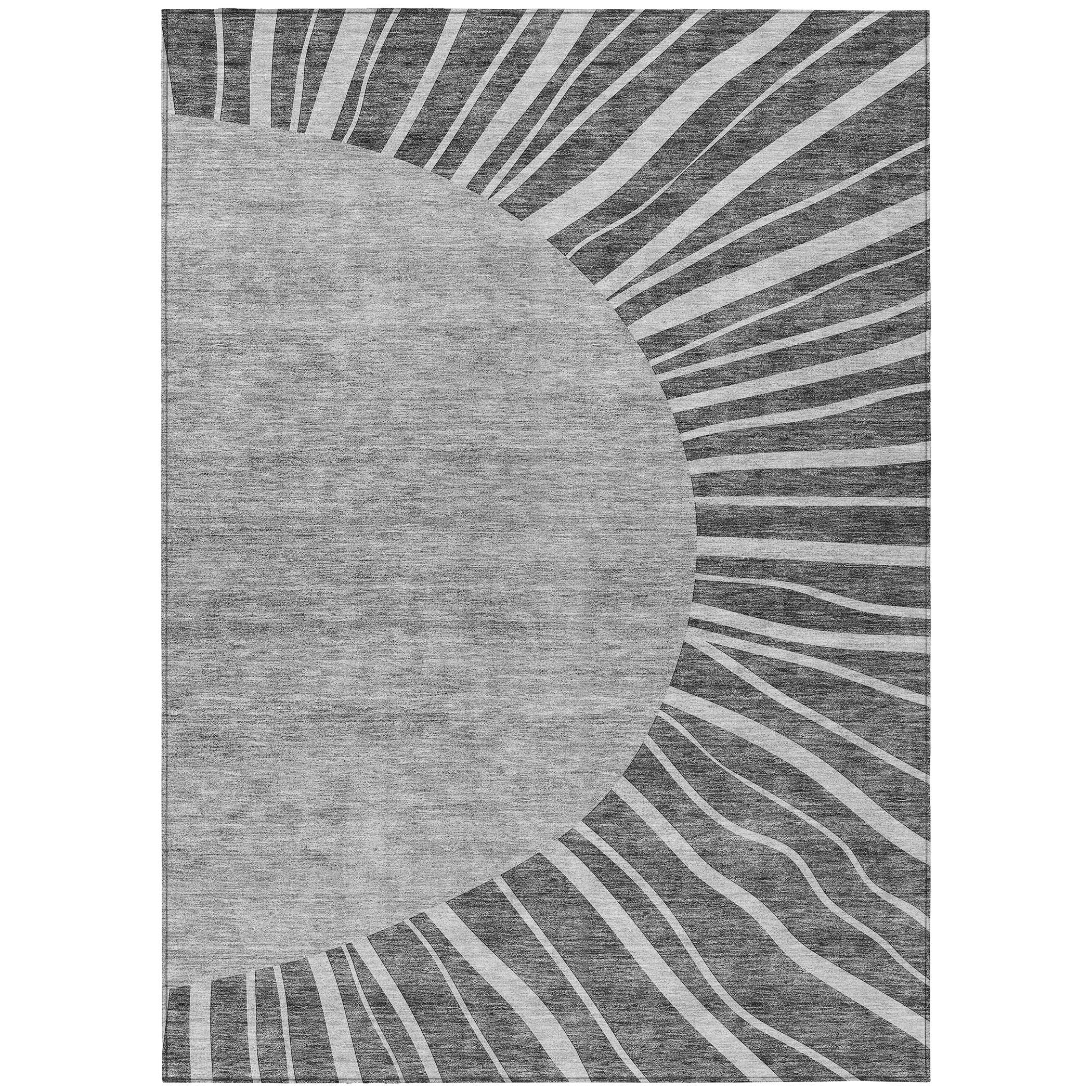 Addison Rugs ACN668CC8X10 Chantille ACN668CC 8 x 10 (ft) Polyester Charcoal Rectangular Indoor/Outdoor Geometric Machine washable Area rug