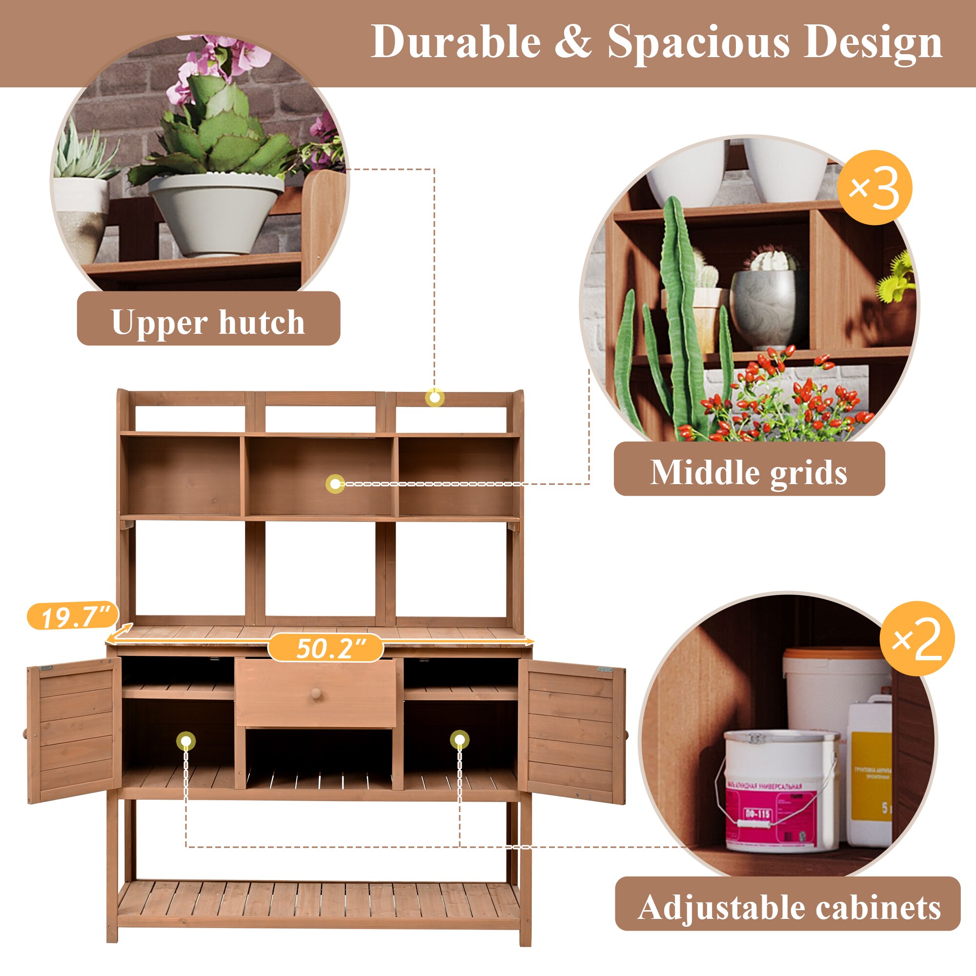 AHIOU HOME ZAAHG-P229035DPB Potting-Benches - View #8