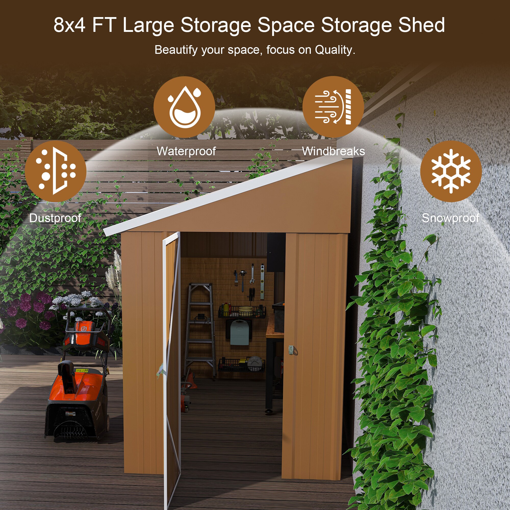 Poinic QURDS-9424S22 Metal-Storage-Buildings-Sheds - View #3