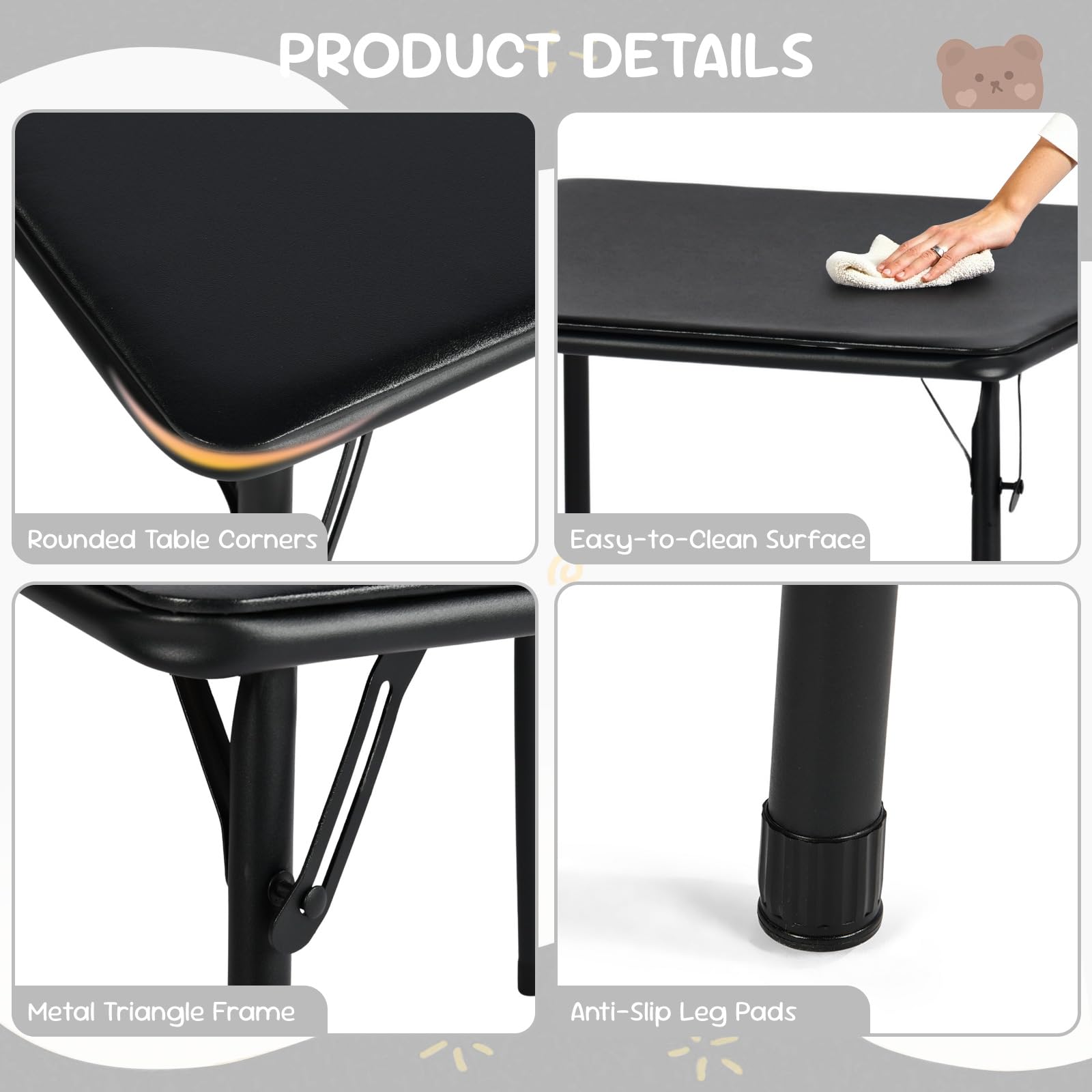 Homy Casa PAGE BLACK 1+2 Folding-Furniture-Sets - View #8