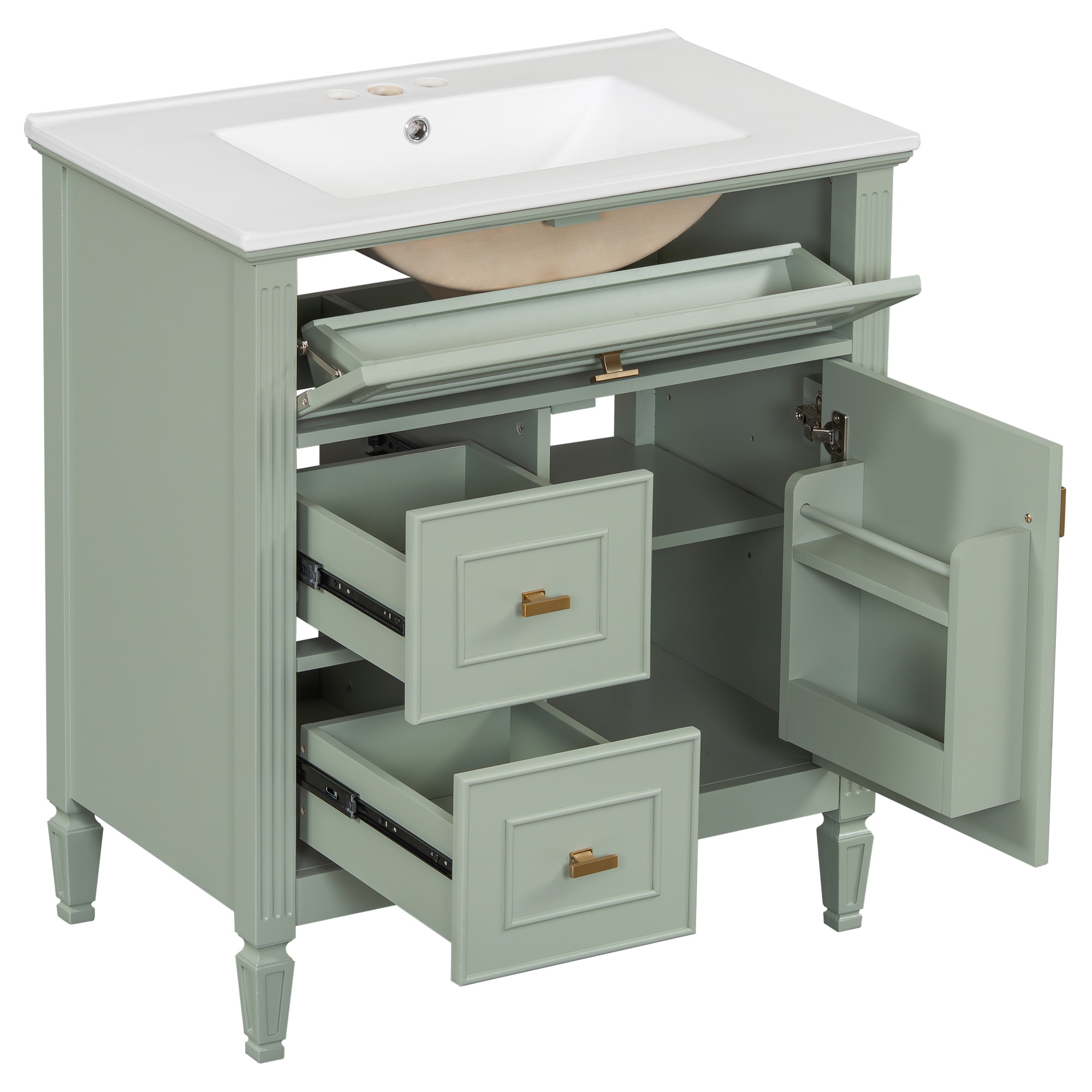 WELLFOR WA24-MBZ Bath-Vanity-Combo - View #4