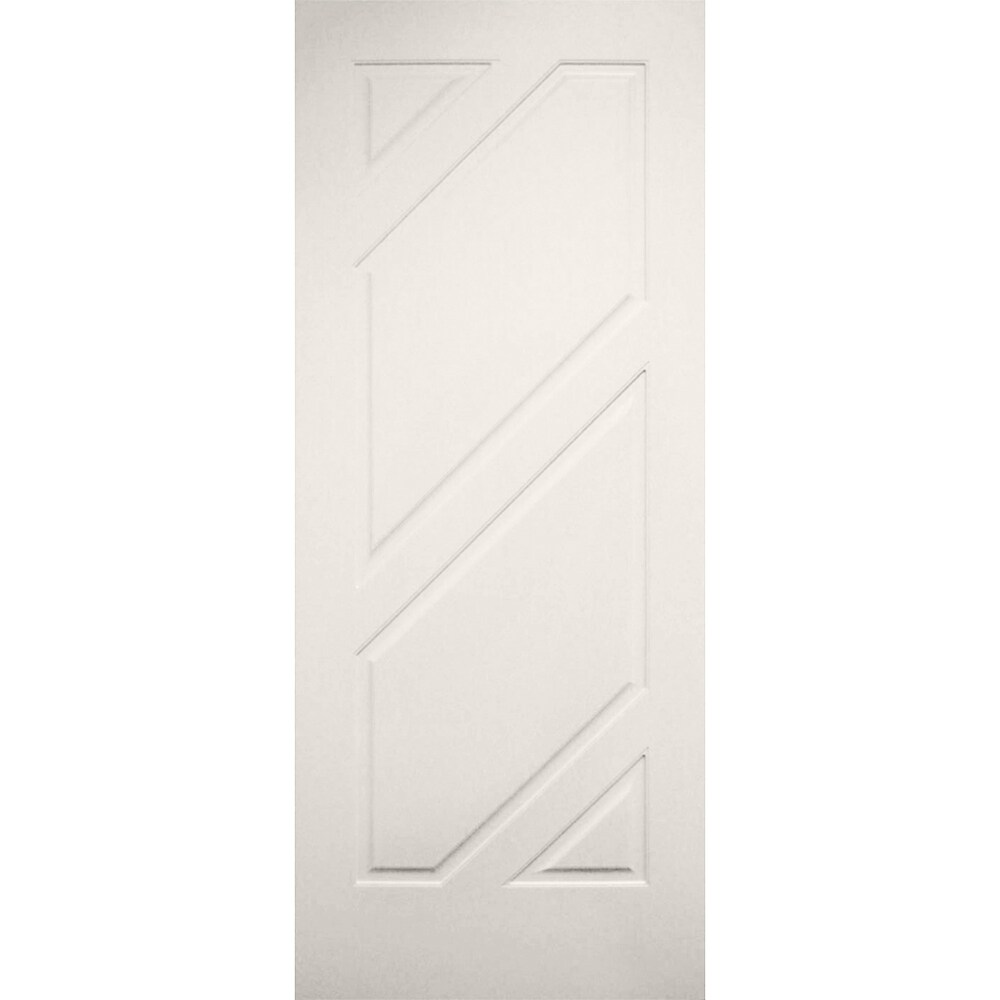 Millennium Collection LO965252 Encore 32-in x 80-in Primed 4 panel square Smooth Solid core Primed MDF Slab Door