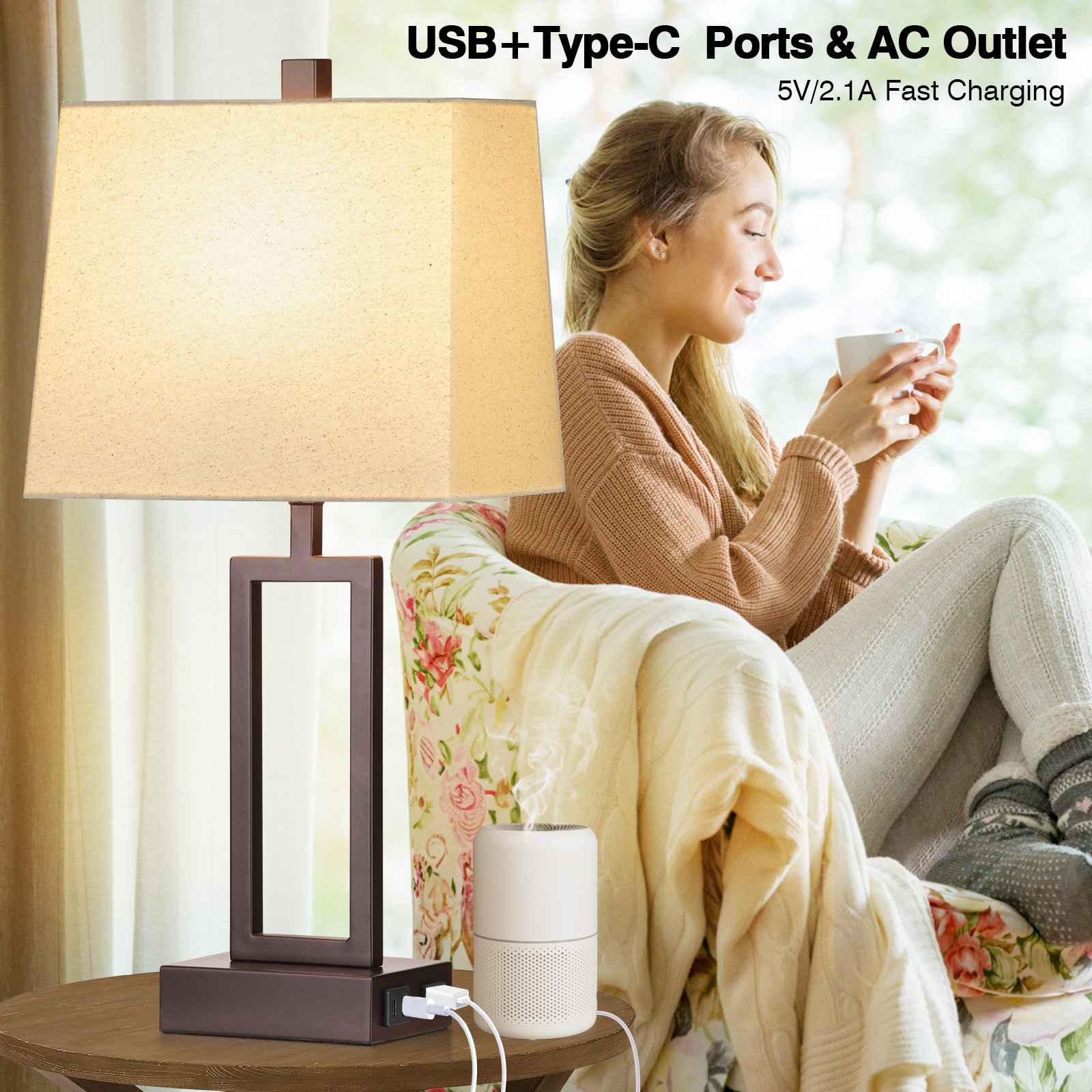 UrFurnishings TD-269 Table-Lamps - View #3