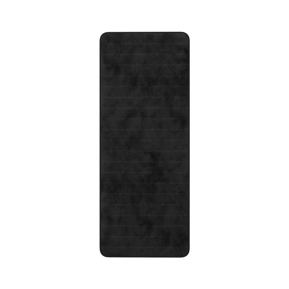 Hastings Home Bathroom Mats 60-in x 24.25-in Black Microfiber Memory Foam  Bath Mat in the Bathroom Rugs & Mats department at