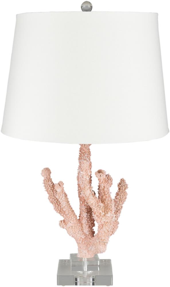 Surya ESM-001 Esme 24-in Peach 3-way Table Lamp with Linen Shade