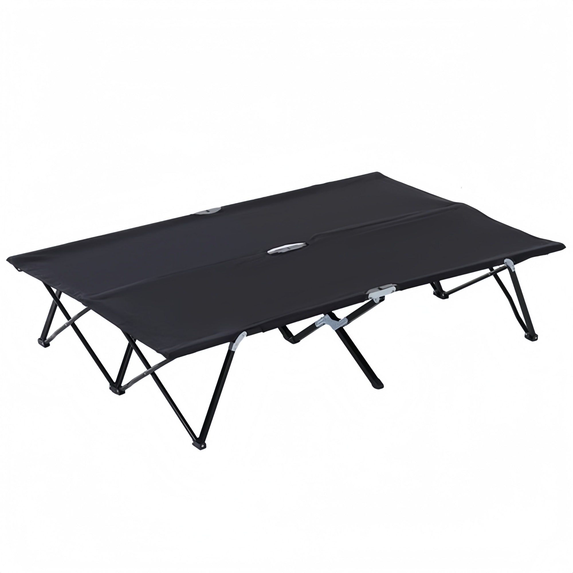 Numhew 76in L 49.2in W 15.7in H 1-Folding Black Camping Cot in the Cots ...