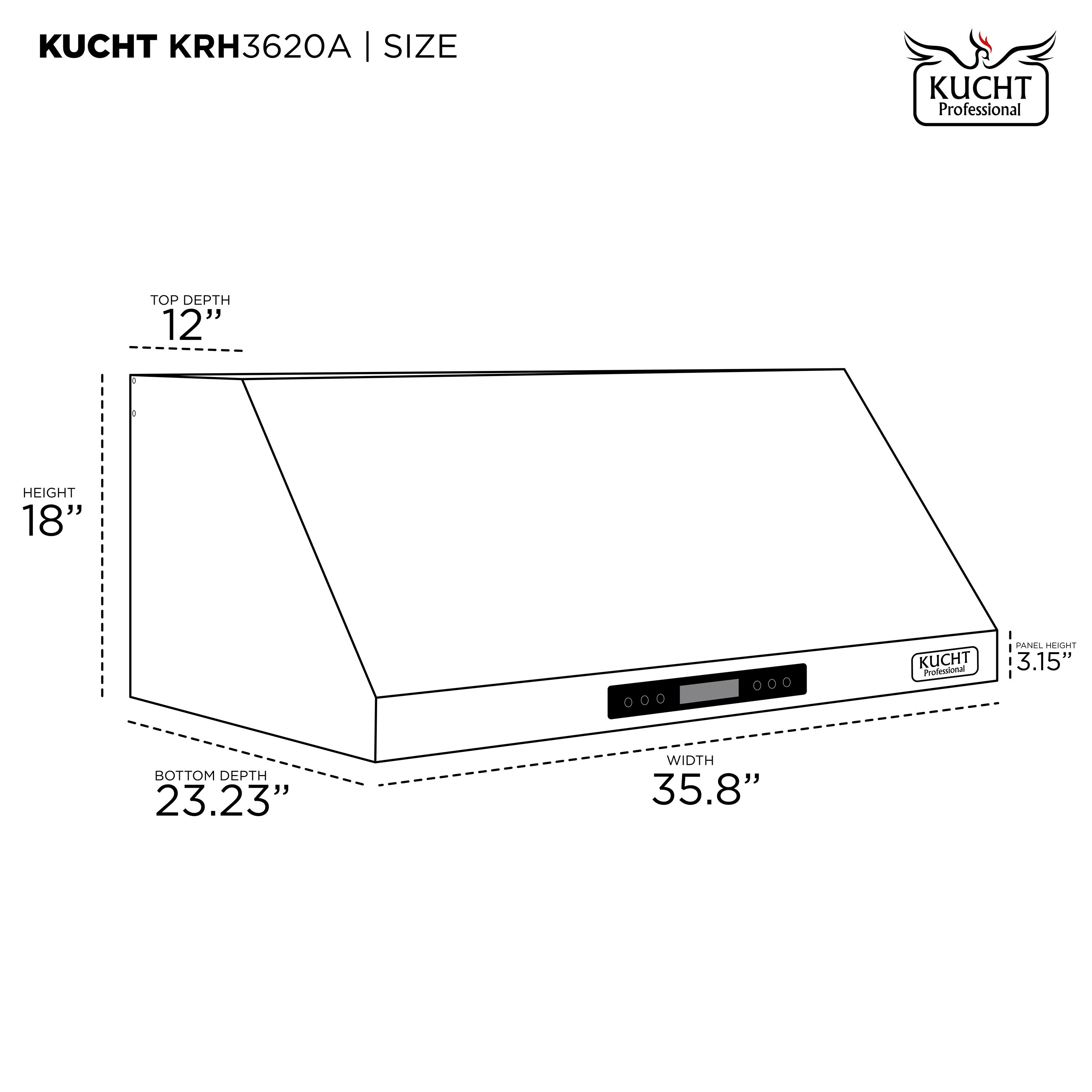 Kucht KRH3620A Undercabinet-Range-Hoods - View #4