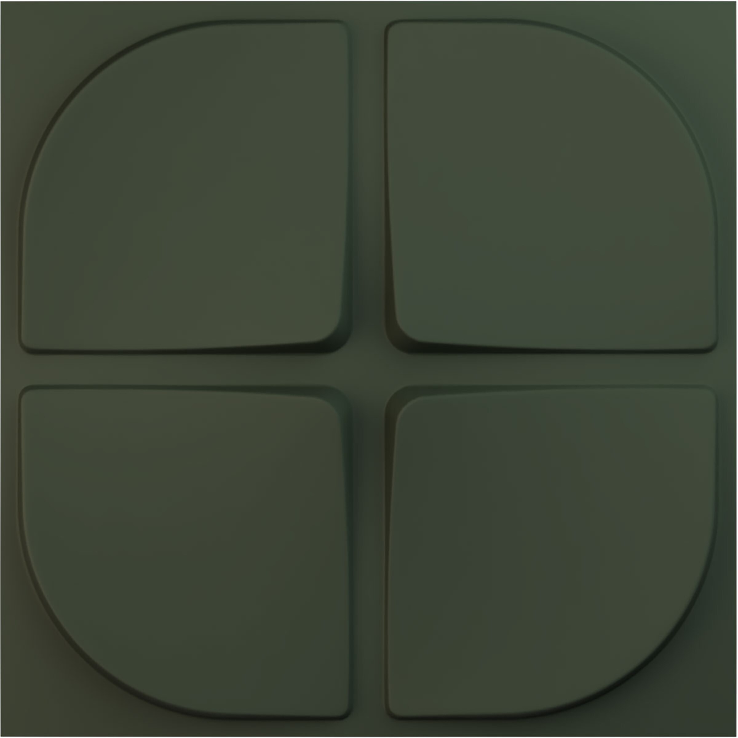 Ekena Millwork WP20X20FRGHC 19-5/8-in x 19-5/8-in Embossed Paintable/Stainable Green PVC Geometric Wall Panel ( 2.67-sq ft )