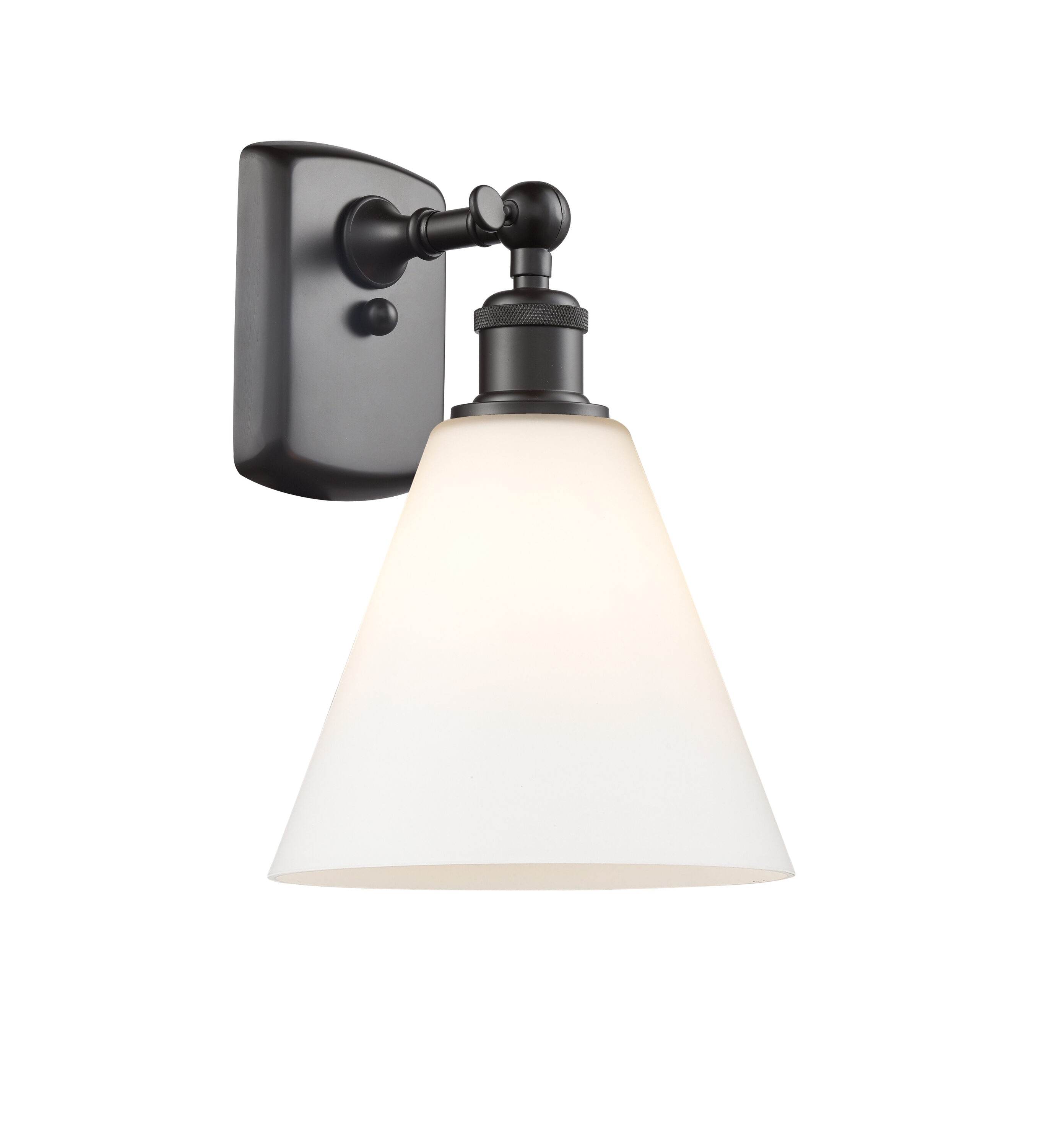 Innovations Lighting 516-1W-OB-GBC-81 Berkshire 8-in W 1 -Light Matte Bronze Industrial Wall Sconce