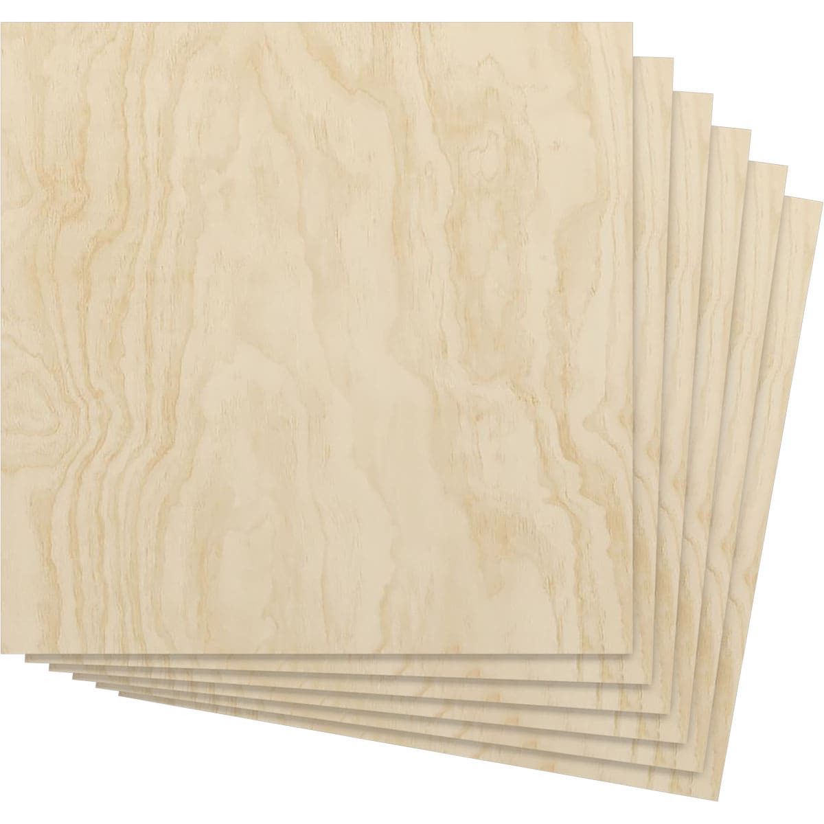 Ekena Millwork HBW24X24X375BBI 23-3/4-in x 23-3/4-in Smooth Paintable/Stainable Wood Wall Panel ( 6 -Pack, Covers 3.92-sq ft )