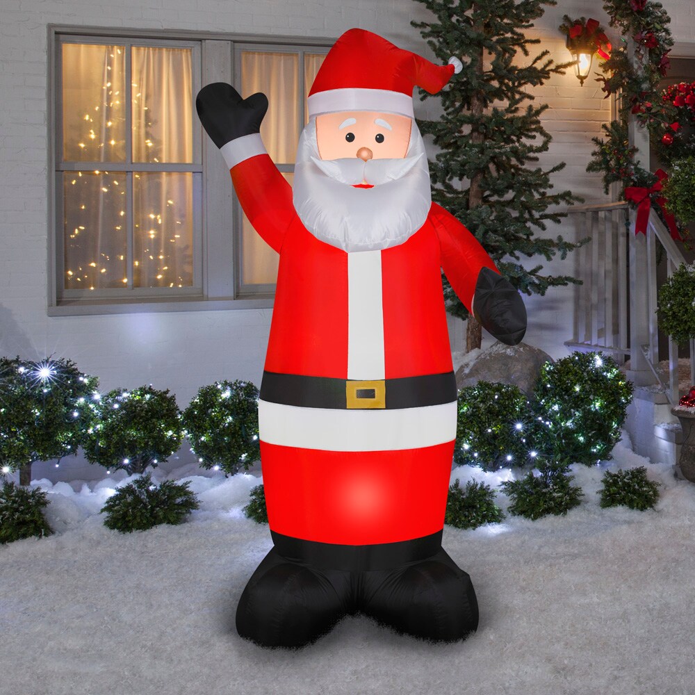 Gemmy 7-ft Lighted Santa Christmas Inflatable at Lowes.com