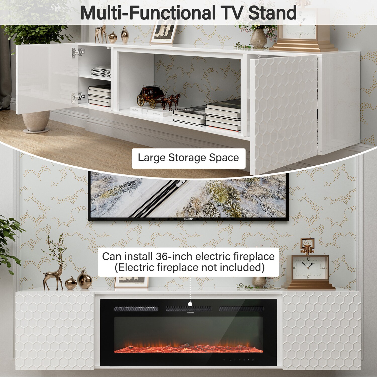 GZMR GZFTXF01-WH Tv-Stands - View #11