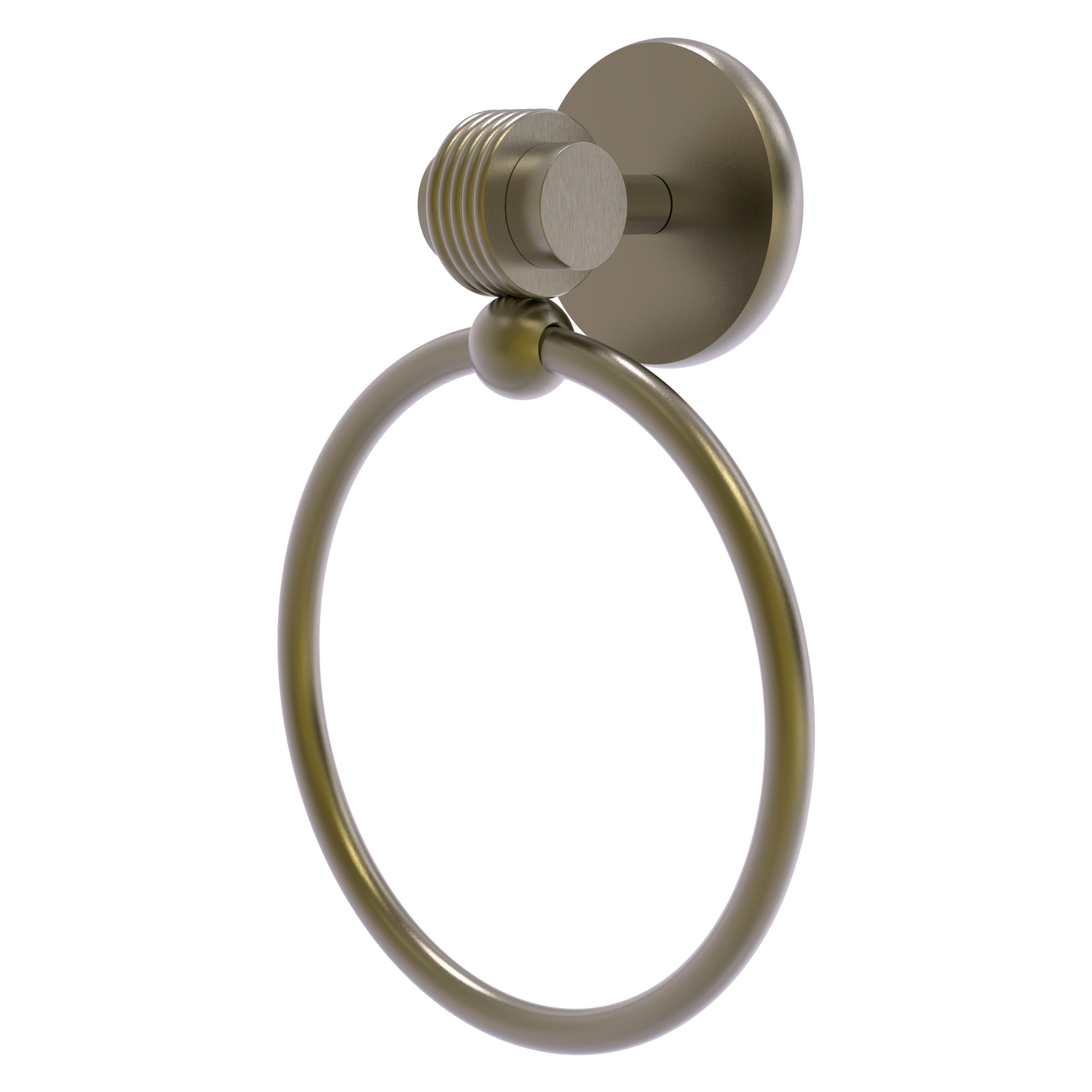 Allied Brass 7216G-ABR Satellite Orbit Two Antique Brass Wall mount Single Towel Ring