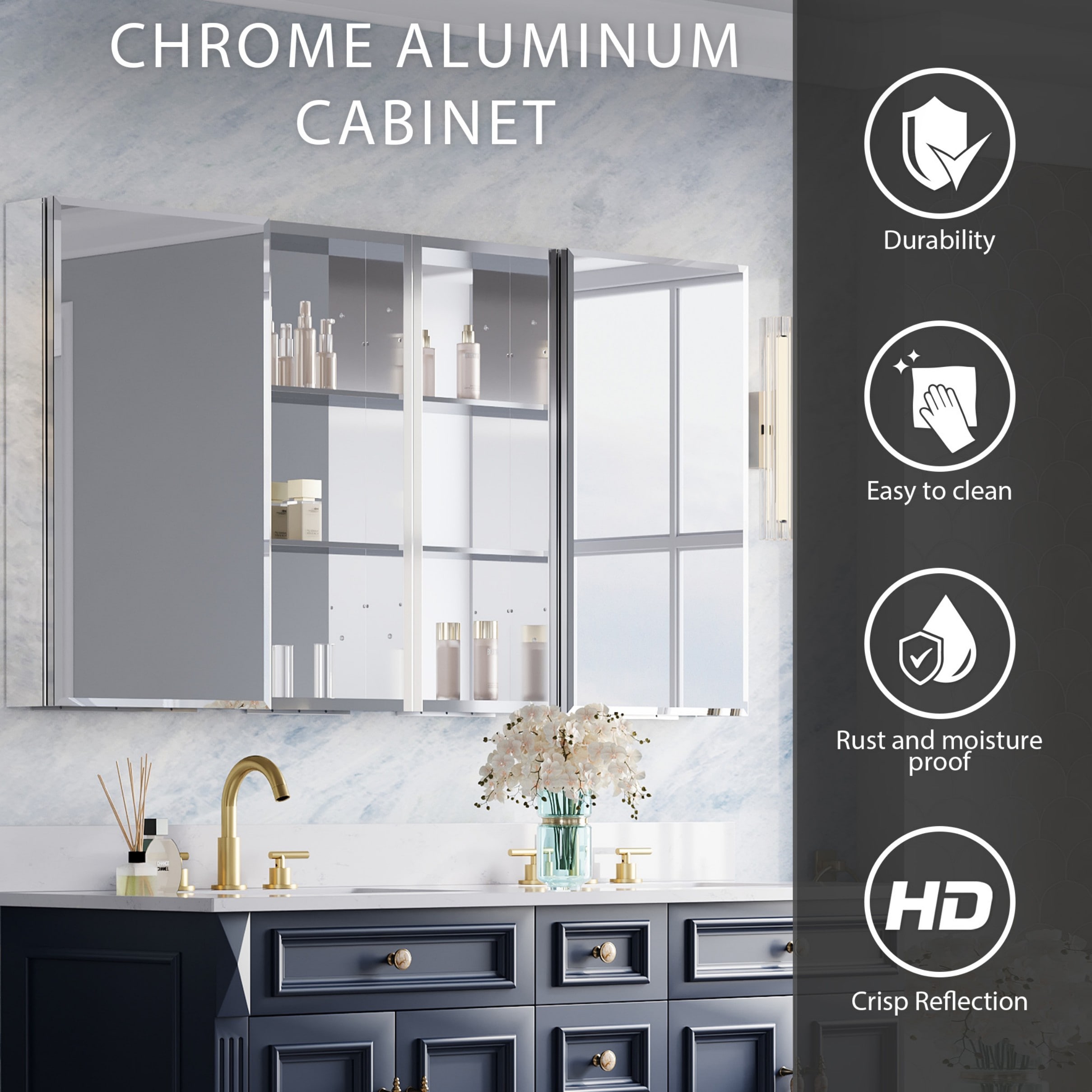 WELLFOR B16L30MC30MCB16R Bathroom-Wall-Cabinets - View #8