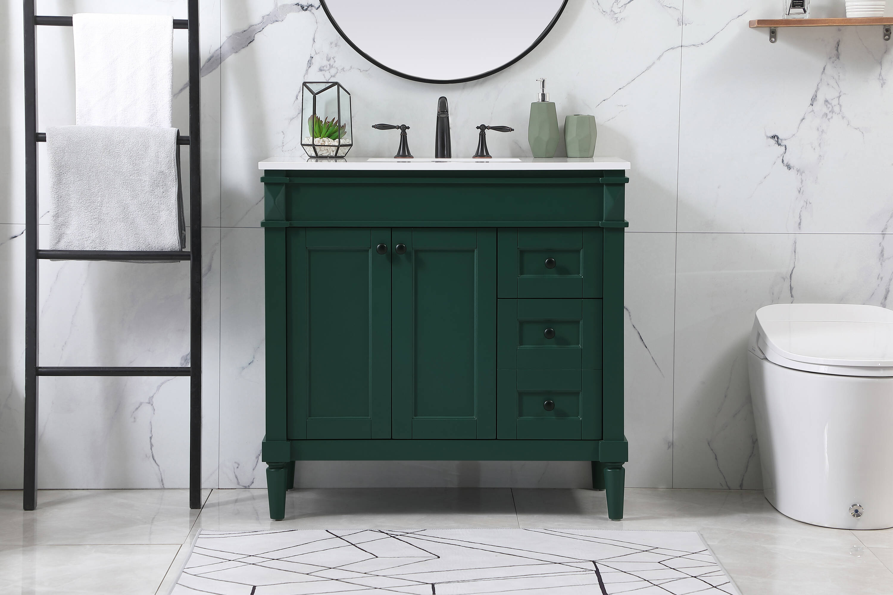 Elegant Decor HF95508GN Bath-Vanity-Combo - View #2