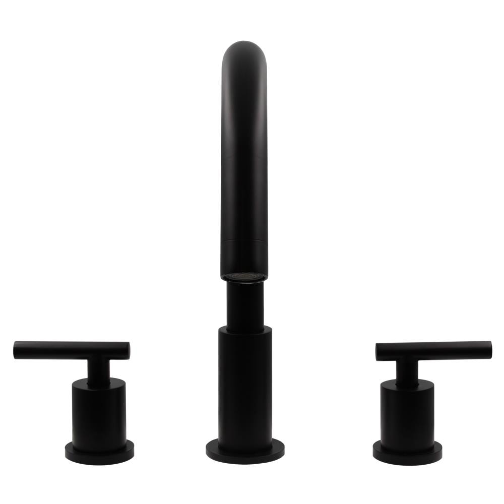 Matte Black Single-Handle Waterfall Bathroom Faucet