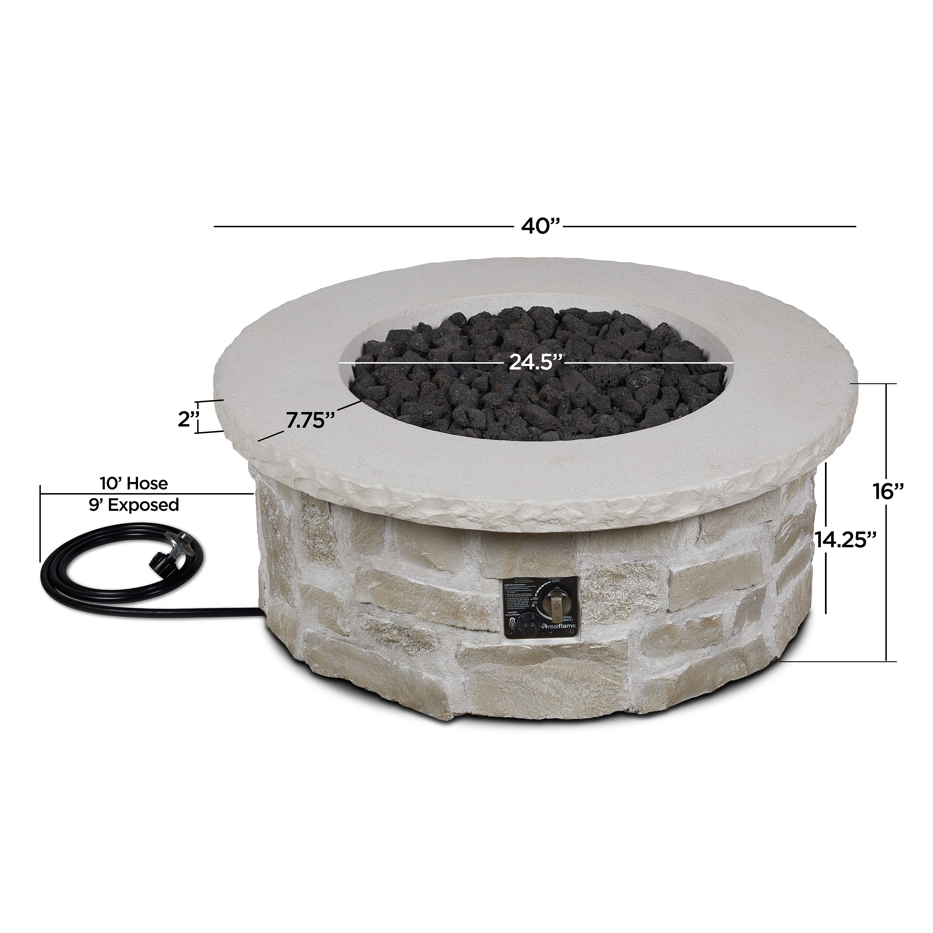 Real Flame 13086LP-BGE Outdoor-Gas-Fireplaces - View #13