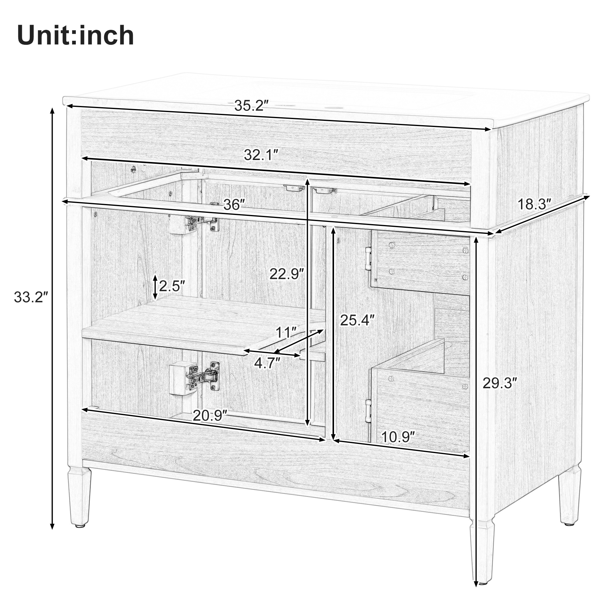 Tatayosi RY-P350825N Bath-Vanity-Combo - View #6