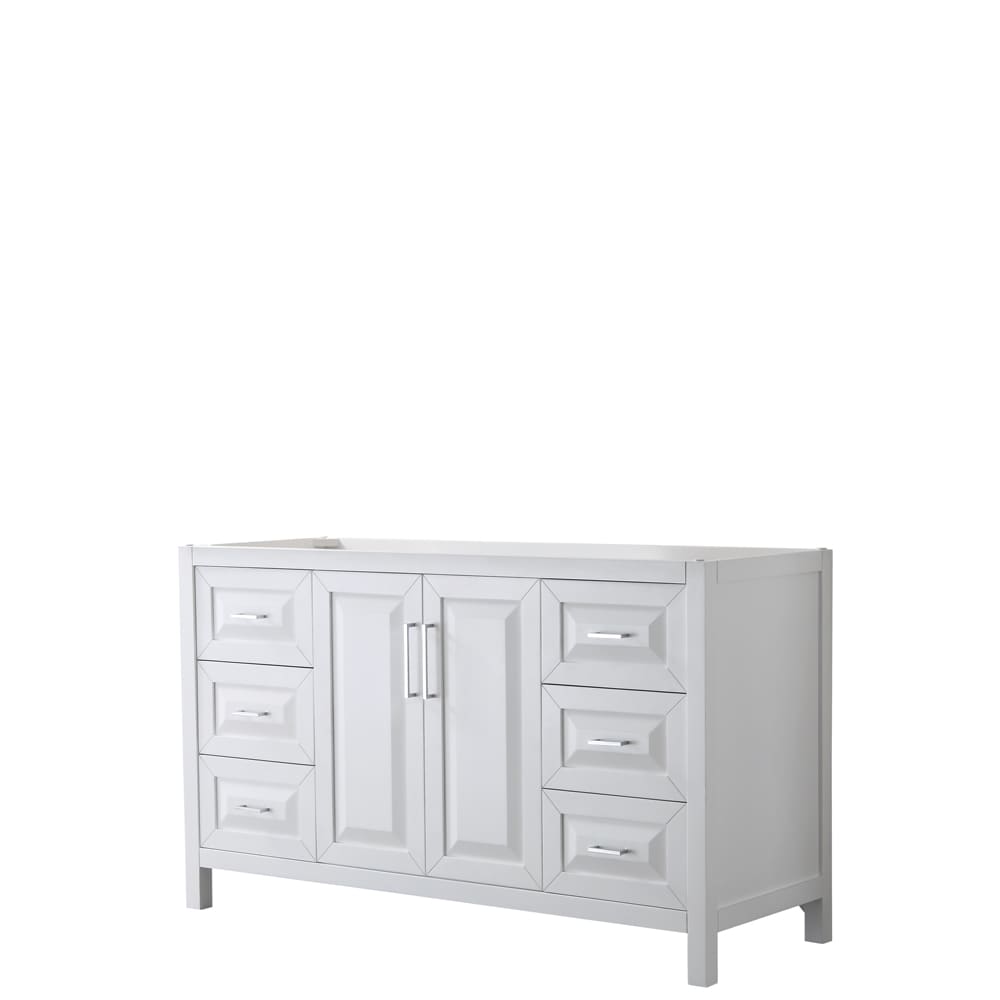 Wyndham Collection WCV252560SWHCXSXXMXX Daria 60-in White with Polished Chrome Trim