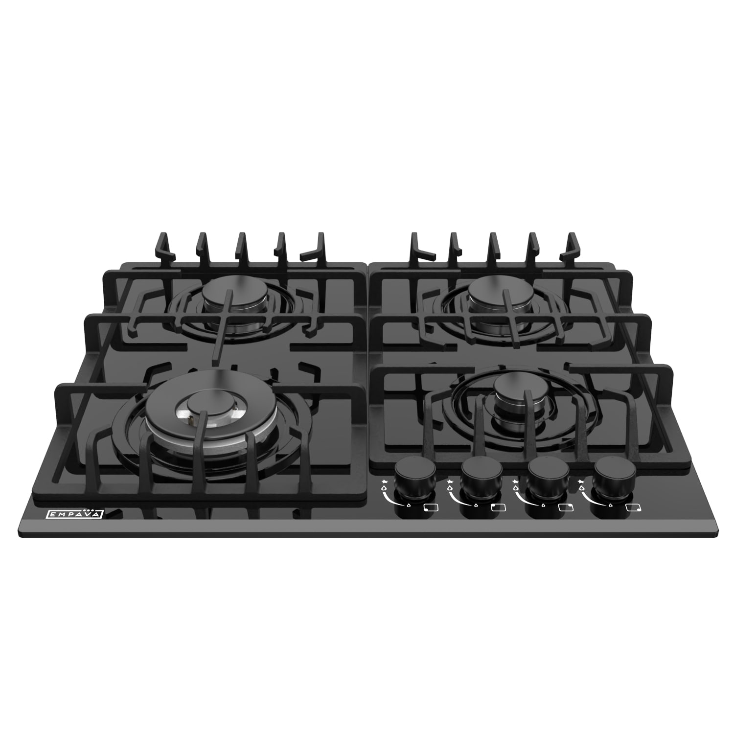  Empava Built-in 24 in. 240V Electric Stove Smooth Surface  Cooktop in Black with 4 Elements, 24 Inch : Everything Else